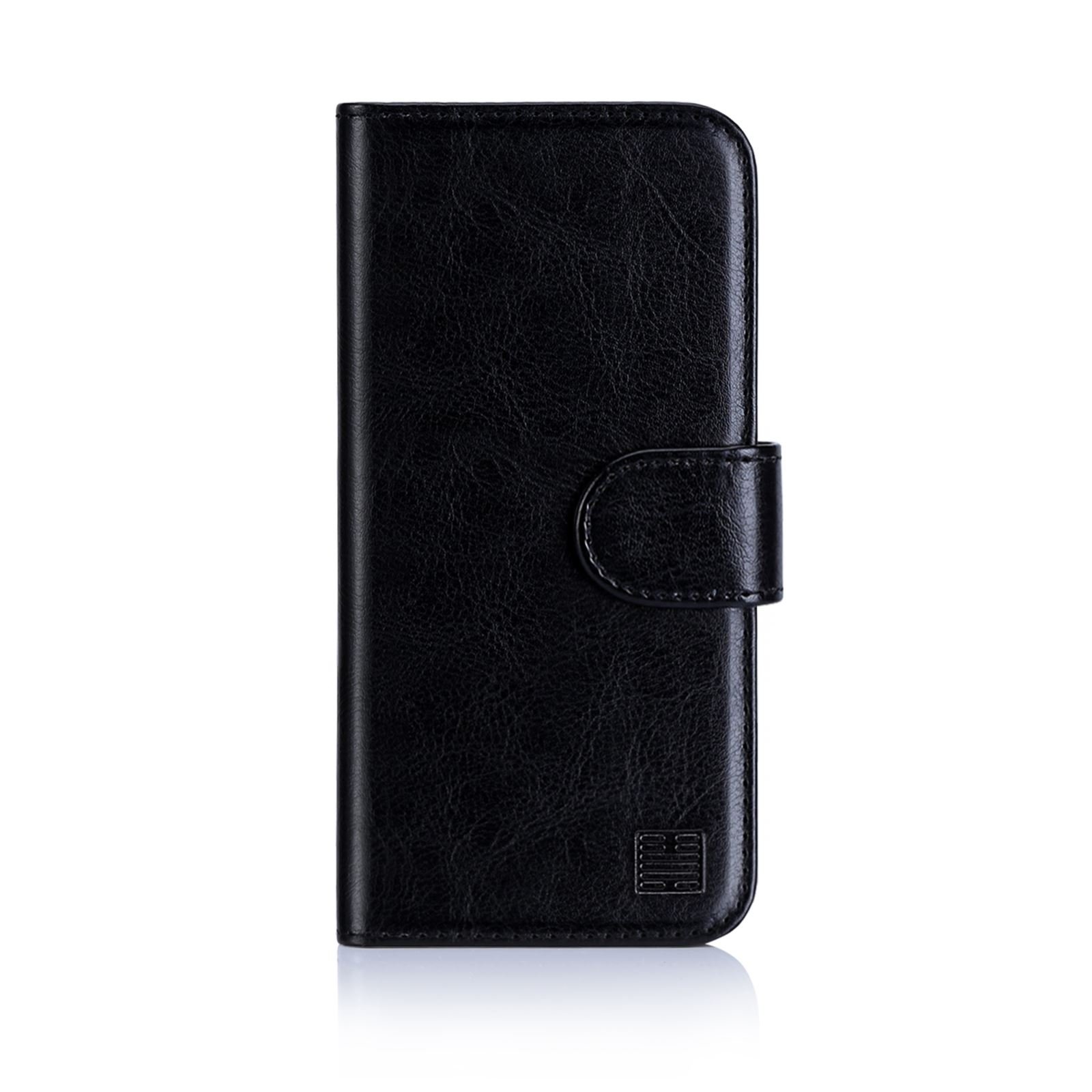 32nd Book Wallet PU Leather Flip Case Cover For Apple iPhone 5, 5S & SE (2016), Design With Card Slot and Magnetic Closure - Black