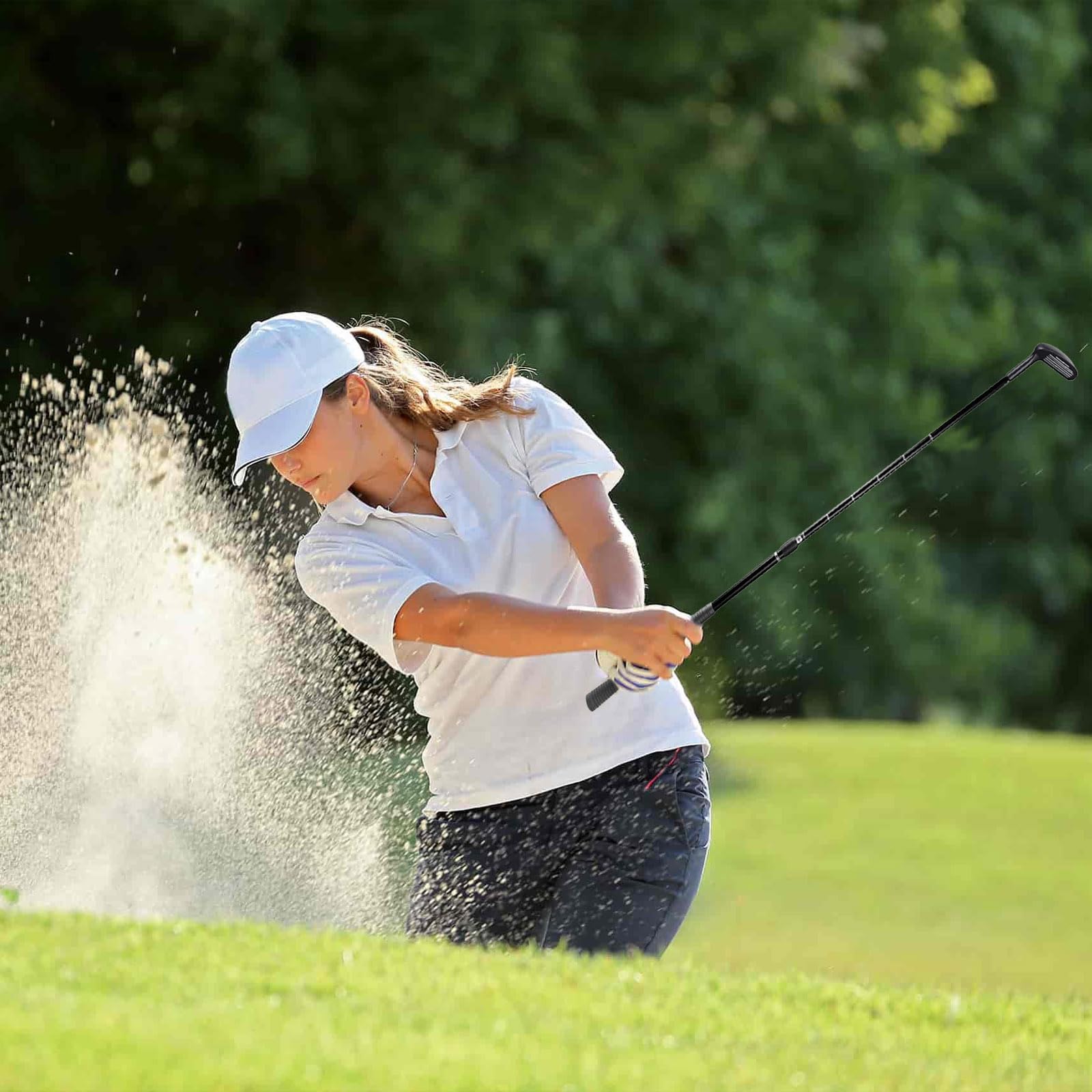 KOFULL Golf Chipper Golf Club Double Sided Adjustable Golf Chipper Telescopic Golf Club for Men Women Child