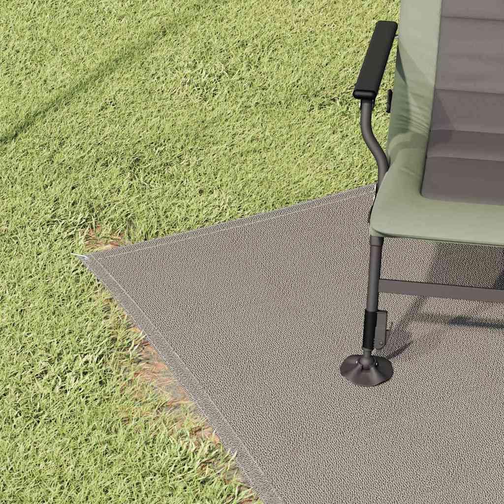 Zeltteppich Hellgrau 400 x 250 cm Polyethylen Vorzeltteppich Campingteppich Outdoor Wetterfest Zeltteppich für Wohnwagen/Wohnmobil