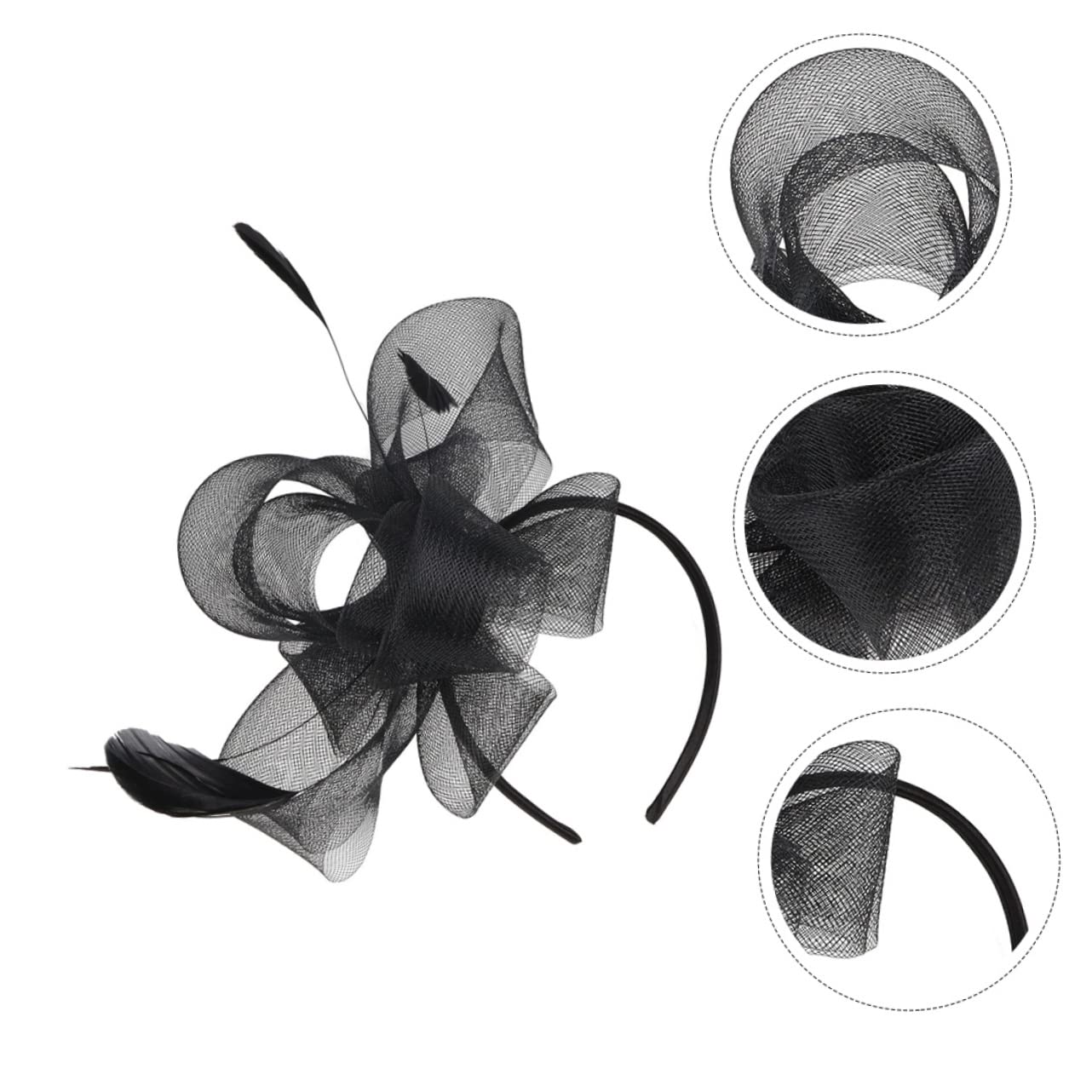 FRCOLOR 4sets Fascinator Hat Elegante con Piume e Rete per Party Accessorio per Stile Retro per Cerimonie Cocktail e Tea Party Adatto per Occasioni Speciali e Regali per Amiche