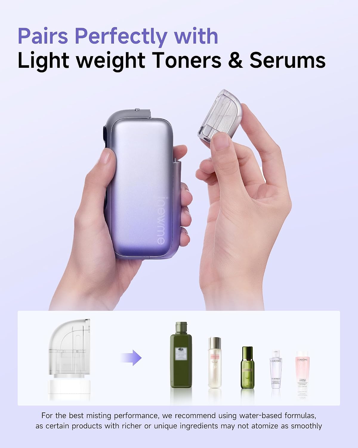 Nano Mister, Face Mister with Smart Visible Screen & App Control, inewme NanoHydra Pro Facial Sprayer, 10μm Micro Mist, Dual Air Pump, USB Rechargeable, Portable for Dry Skin & Makeup Hydration