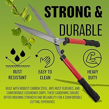 GARTOL Telescopic Hedge Shears,Long Handle Garden Shears With Very Sharp Sk5 Wavy Carbon Steel Blades,Anti-Slip Grip And Premium Rust-Resistant Steel, Gardening Tool For Hedges, Shrubs And Bushes