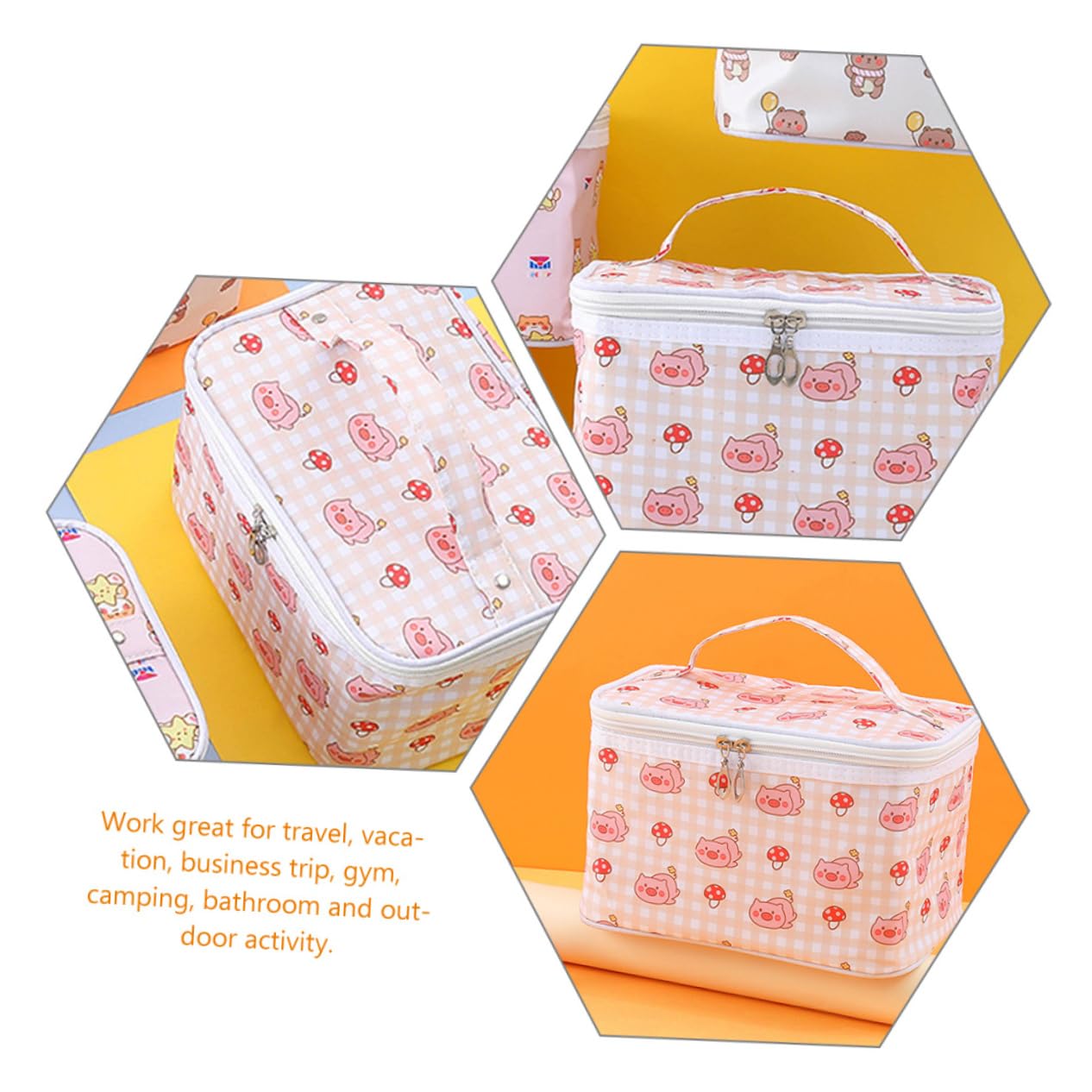 FRCOLOR 3piezas Bolsa De Maquillaje Grande y Portátil Organizador De Cosméticos Neceser De para Artículos De y para Mujeres y
