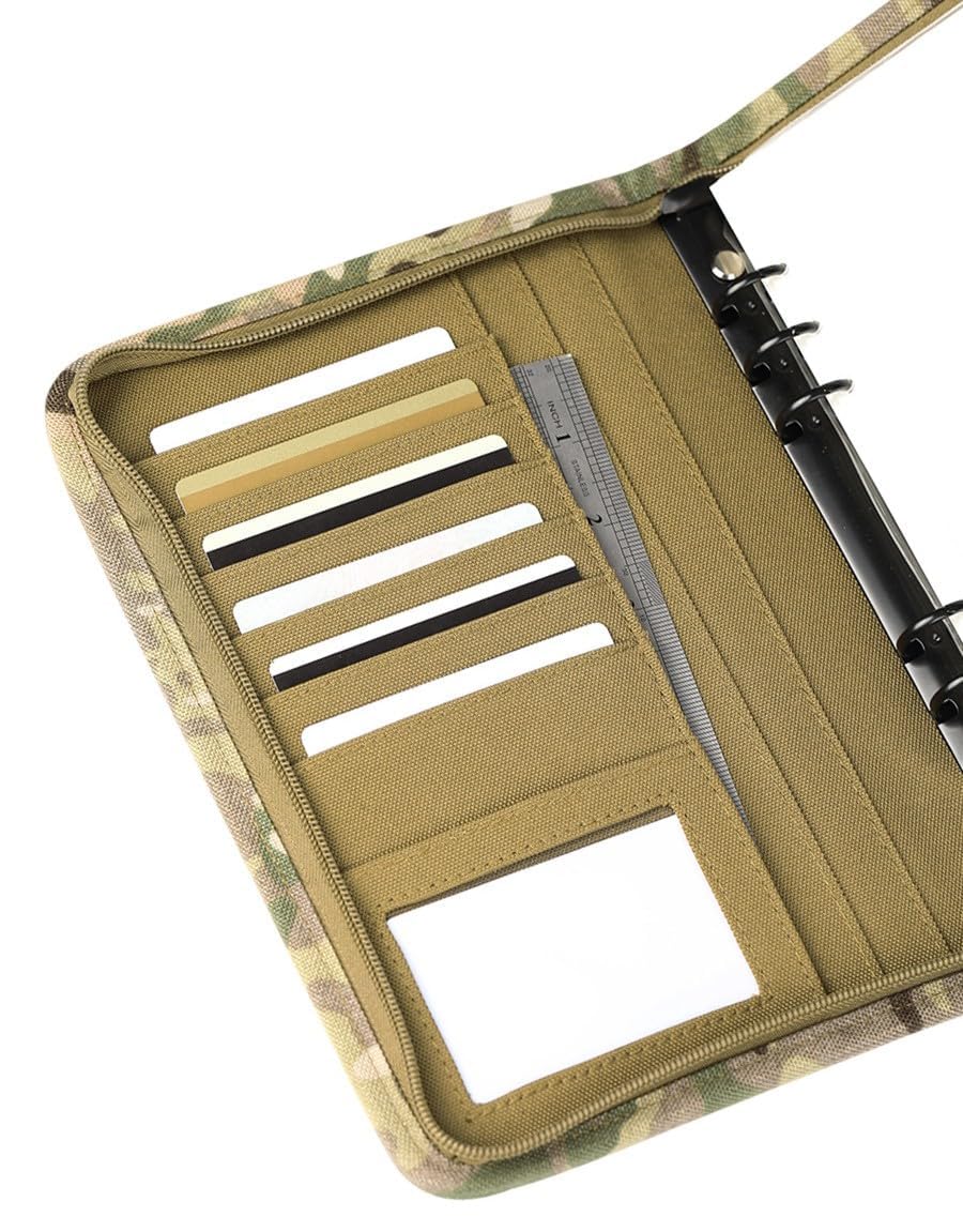ACEXIER Classeur à anneaux pour extérieur avec 80 feuilles de papier ligné A5 - Carnet militaire résistant aux intempéries - Carnet tactique