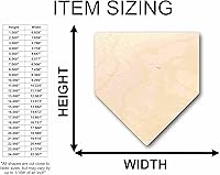 Vista 2 de Placa de madera sin terminar para el hogar, diseño de béisbol, sóftbol, base de diamante, para manualidades, hasta 24 pulgadas, 7 pulgadas / 1/2