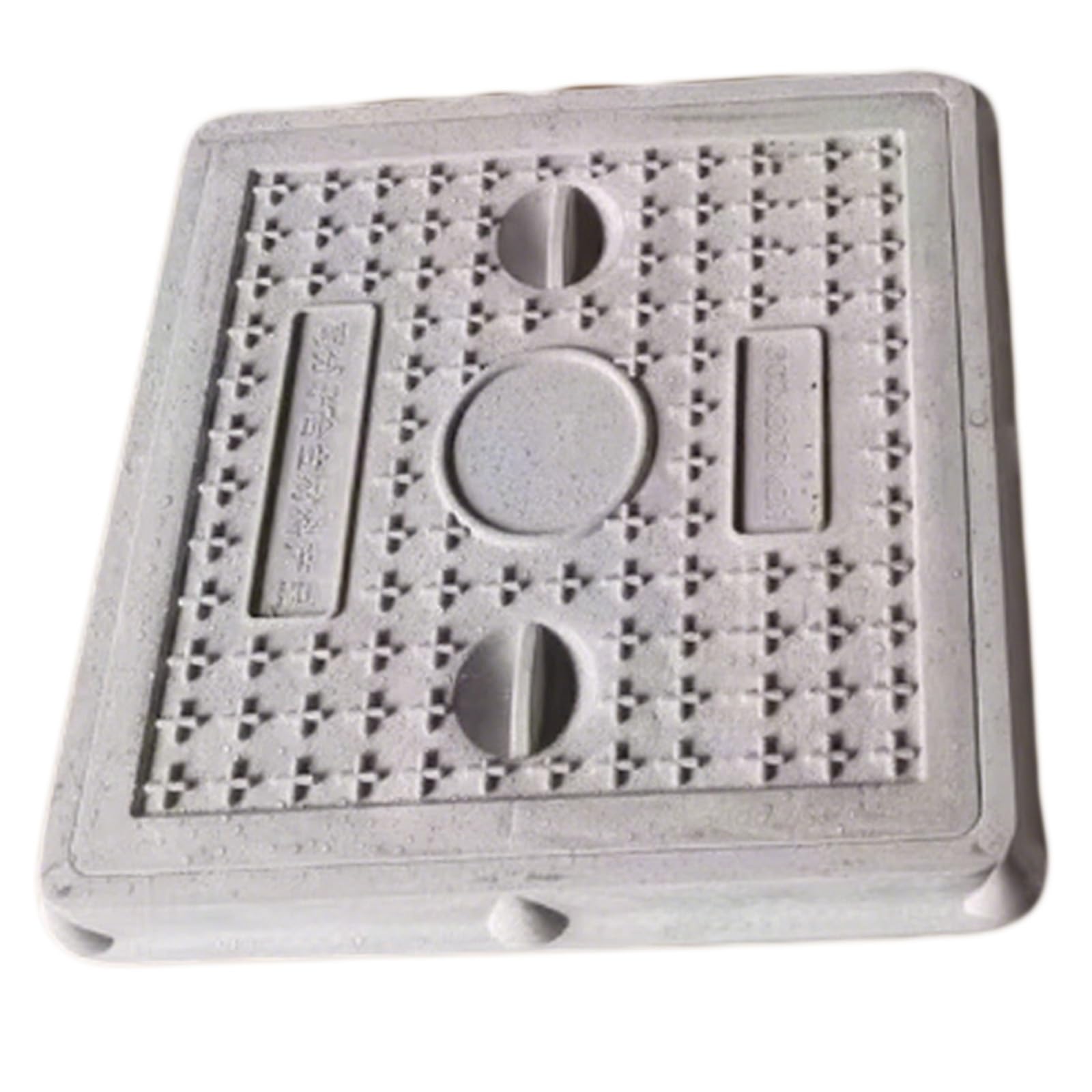 Couvercle de regard 12x12 pouces en PE blanc avec système à pression