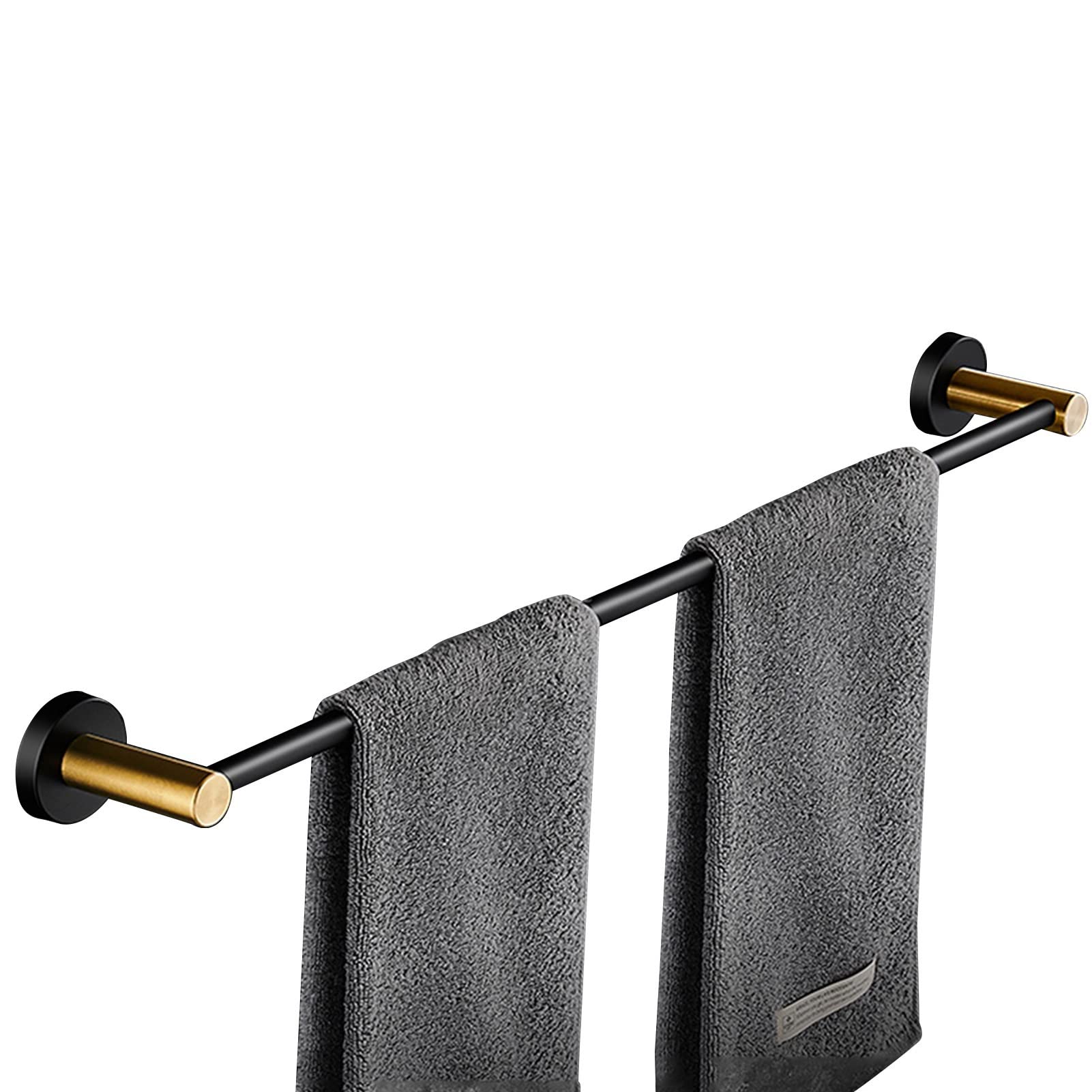 Barre de serviette or noir mat contre l'humidité support mural inox 90cm LWX