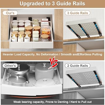 Fokyfok Pull out Cabinet Organizer,15-21W,17-24D,Expandable,Adhesive
