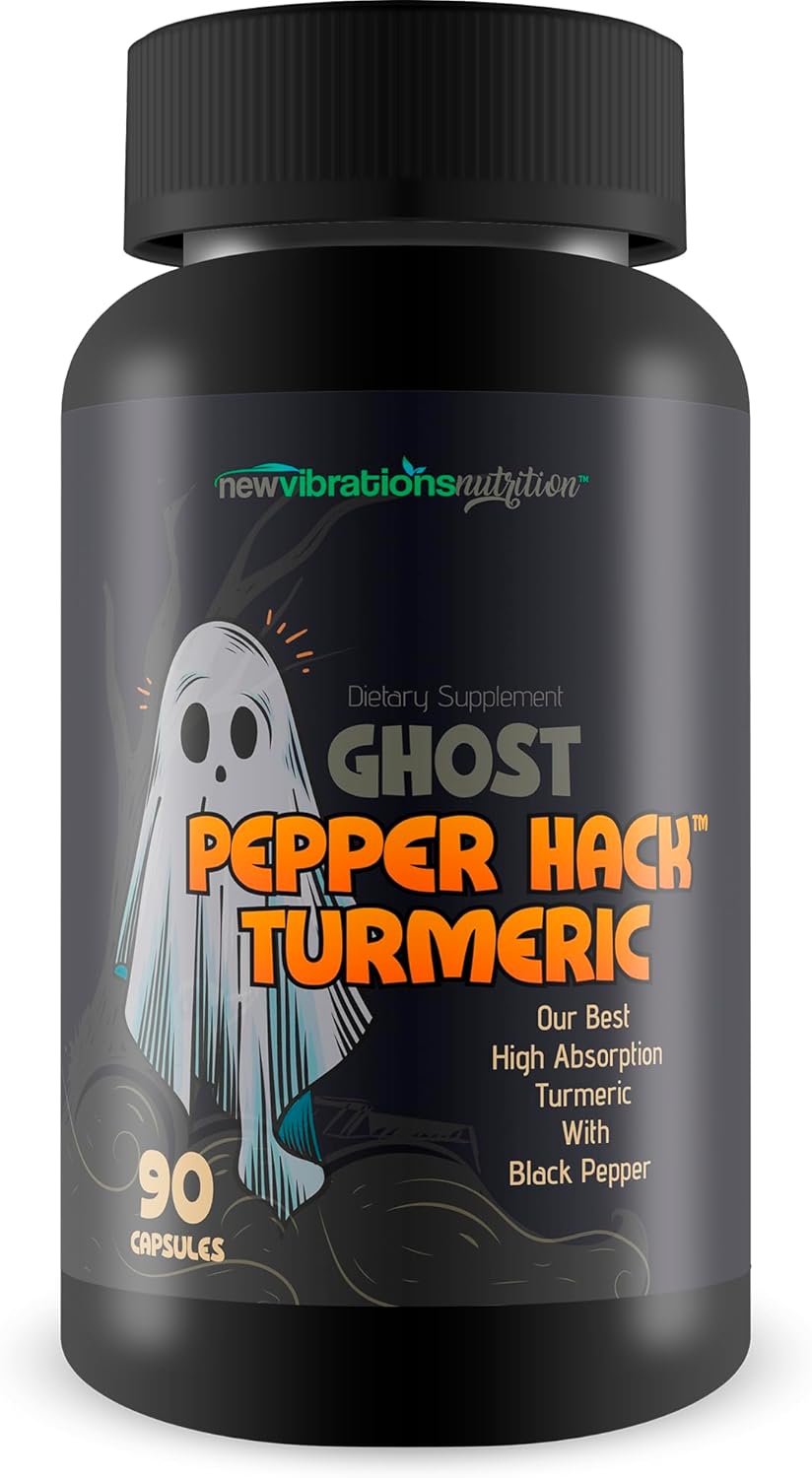 Ghost Pepper Hack Turmeric - Our Best Gold Turmeric Curcumin with Black Pepper Supplement - Super High Absorption Turmiric Capsules - Curcumin Turmeric Black Pepper Supplement with Vitamin C & Ginger