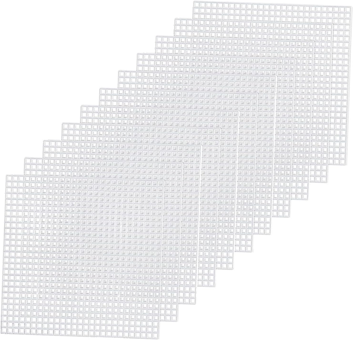 Plastic Needlepoint Canvas 30 Pieces White Grid Sheets for DIY Cross Stitch