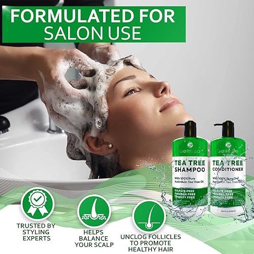 Miniatura 140 de Juego de champú y acondicionador de vinagre de sidra de manzana, detener el cuero cabelludo escamoso y con picazón, sin sulfato y parabenos