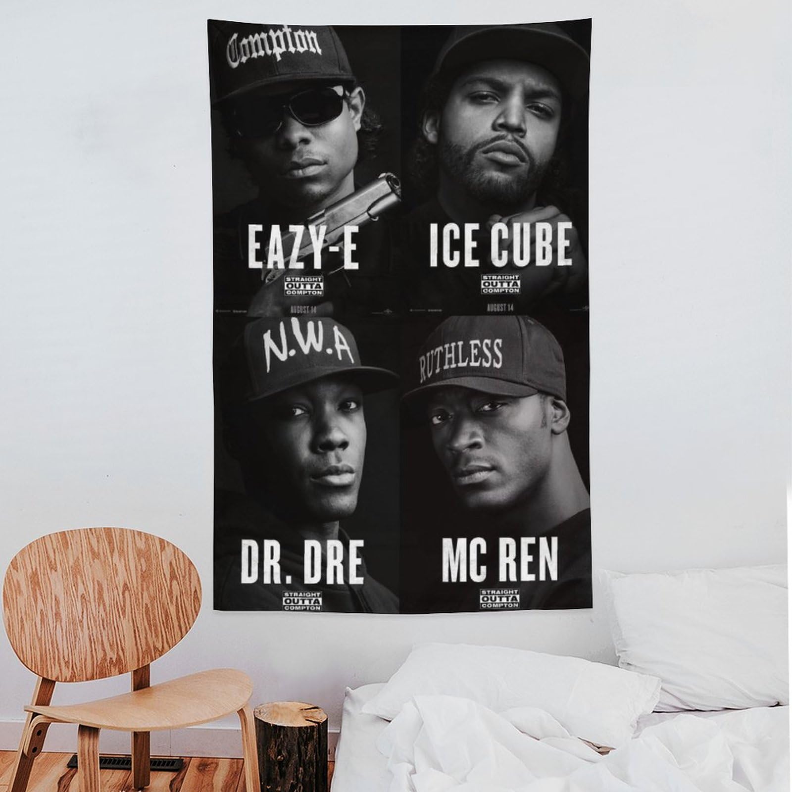 Poster con stampa artistica artistica da parete, motivo: cantante rap, hip hop, tutte le stelle, 152,4 x 228,6 cm