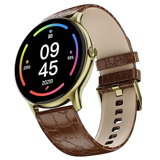 Fire-Boltt Phoenix Classic Round Smart Watch 1.39" HD Display with Bluetooth Calling,AI Voice Assistant,SpO2 & Heart Rate Monitor, 120+ Sports Modes,IP67 Waterproof Smart Watch for Men & Women - Brown