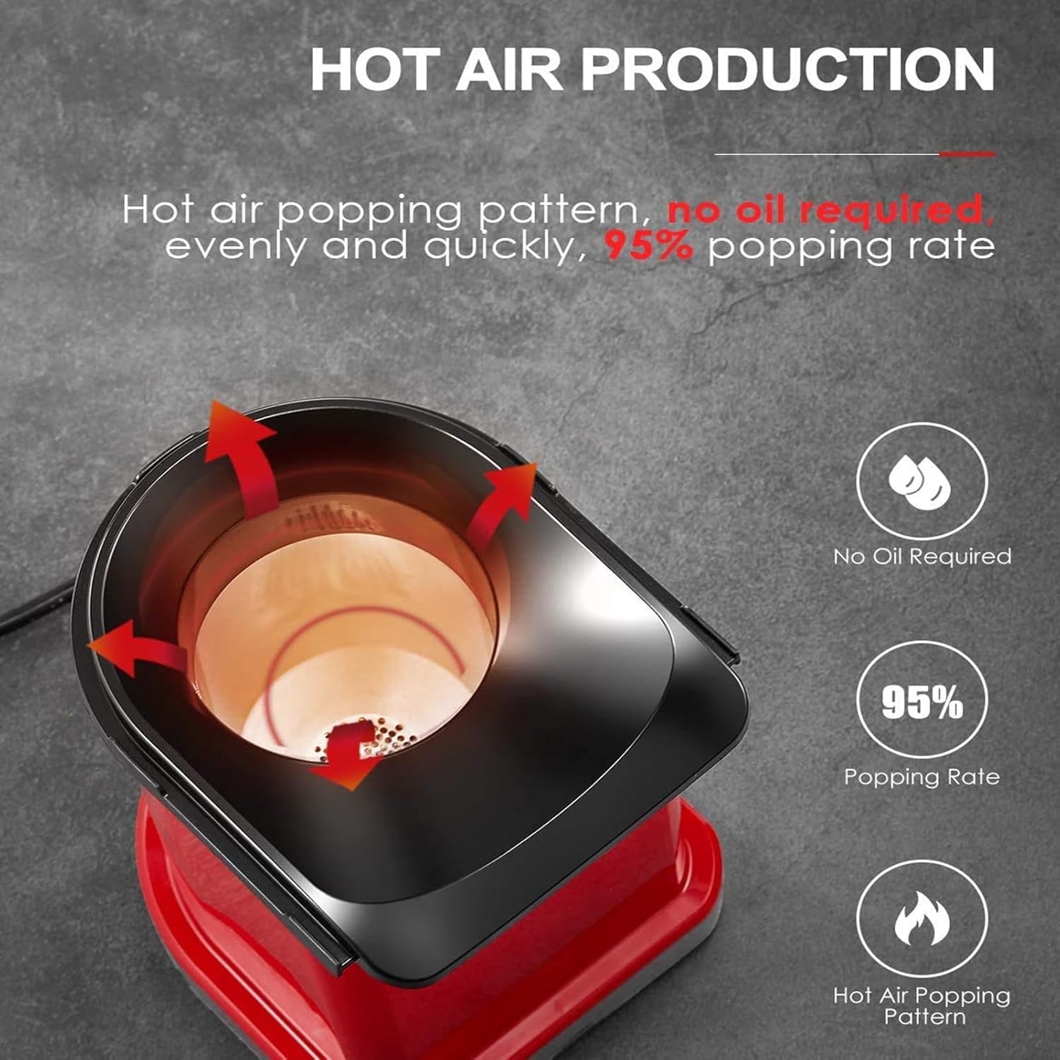 FOHERE Popcorn Popper Maker