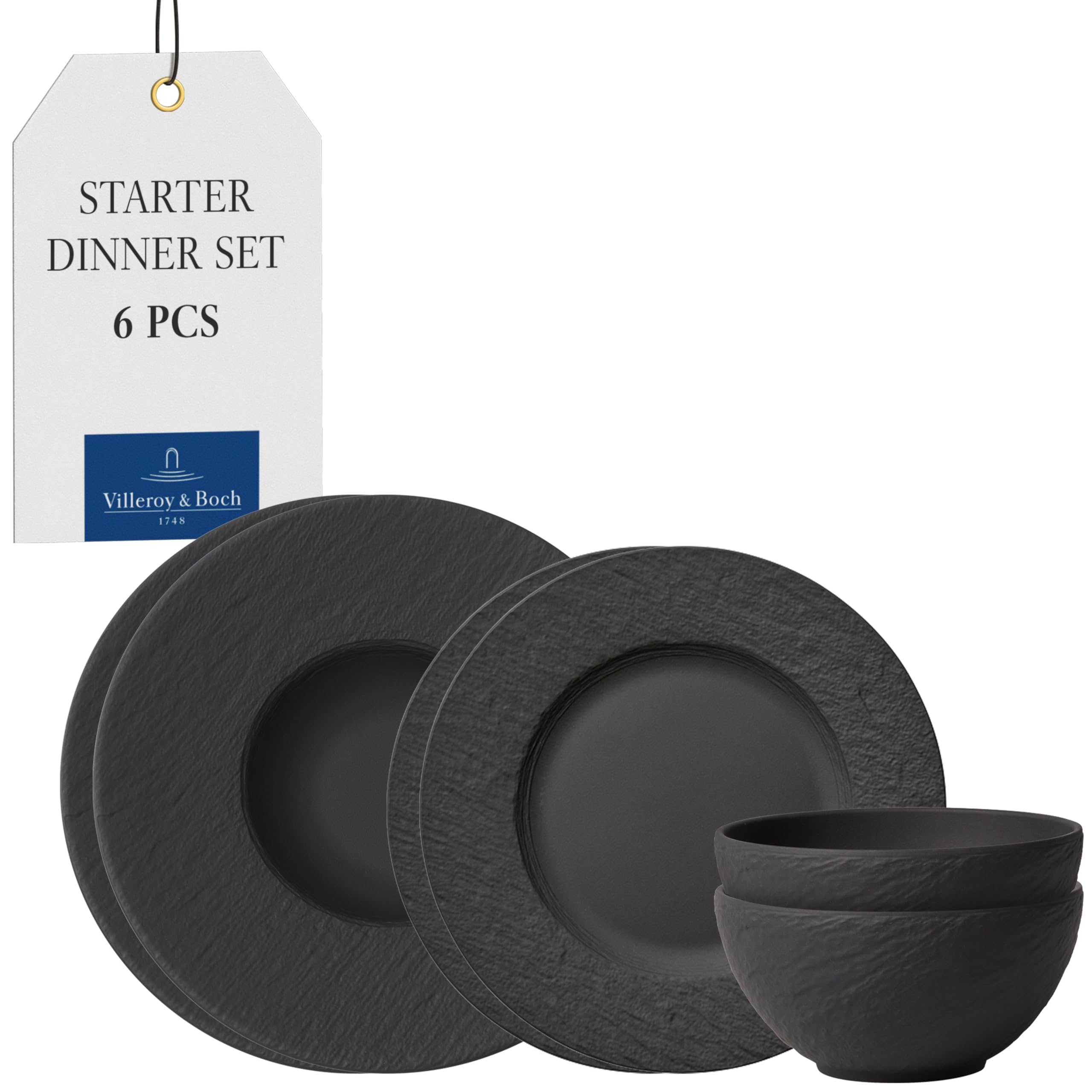 Villeroy & Boch - Manufacture Rock Starter Set 6 Pieces Black for