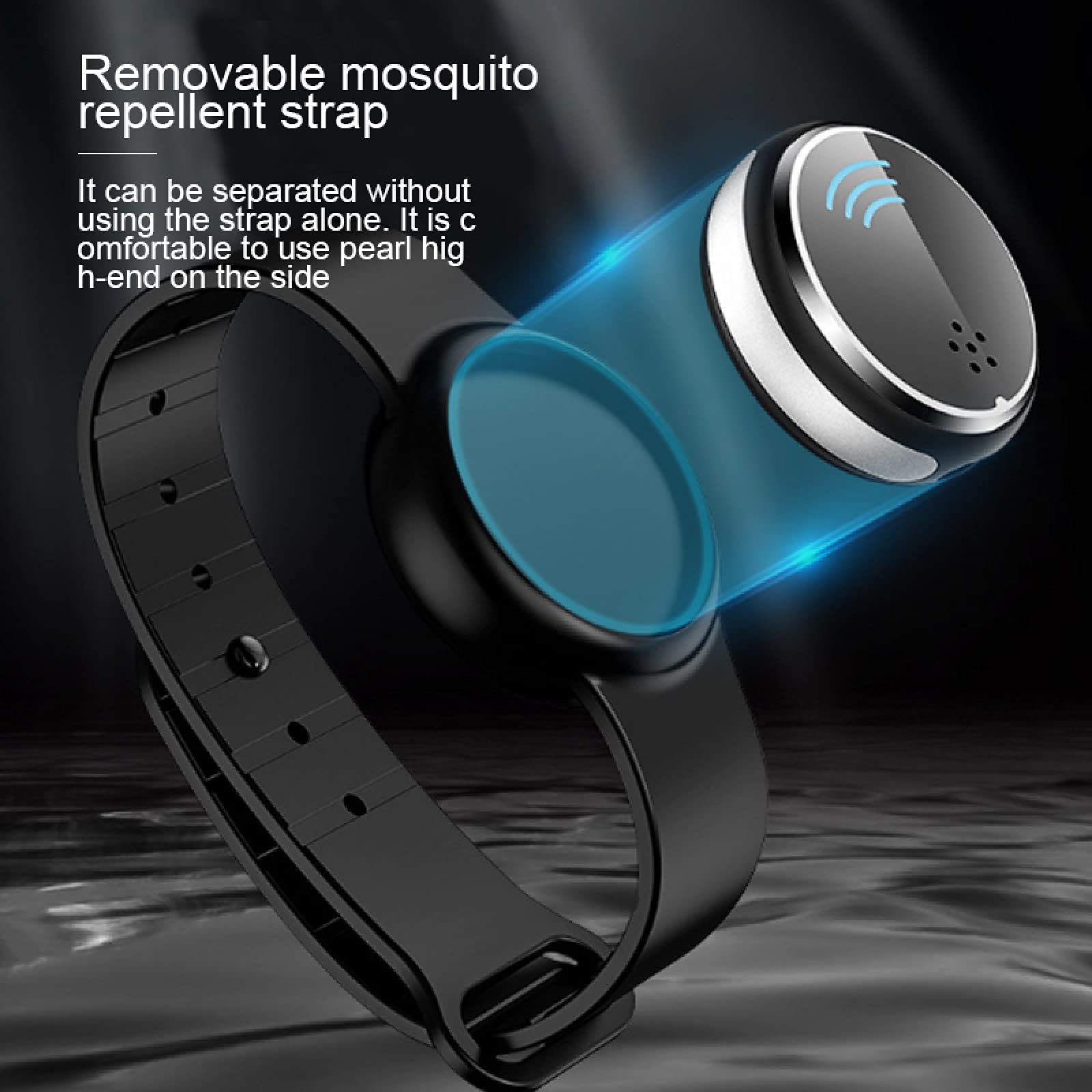 Lp65 Pulsera Repelente De Mosquitos Ultrasónica Impermeable, Inteligente Niño Adulto, Reloj Repelente De Mosquitos Al Aire Libre, Carga USB, 2 Piezas, 296x31 Mm
