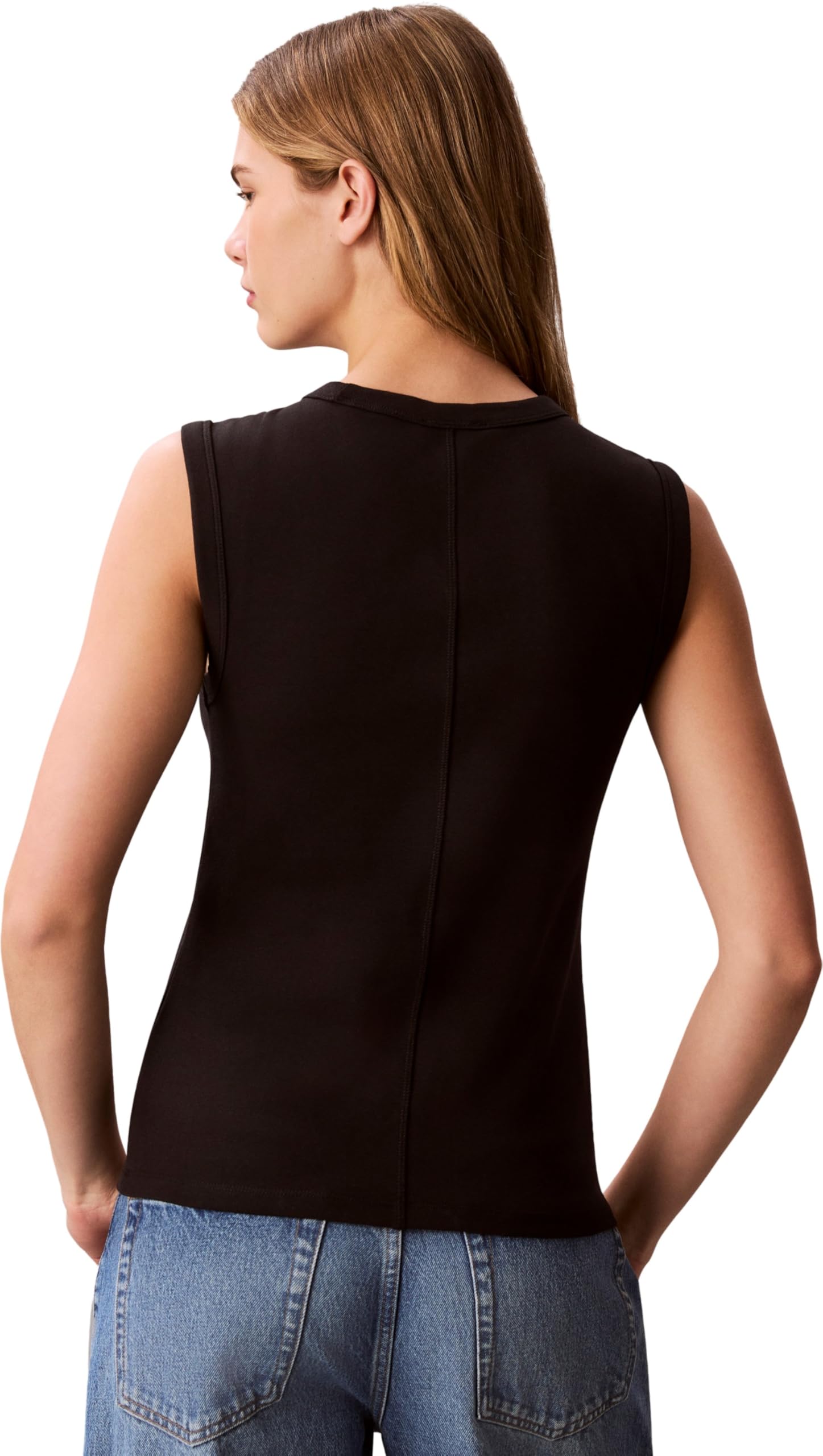 Calvin Klein SL 1x1 Refined Cotton Rib Tank Lv047b265g Canotta Donna