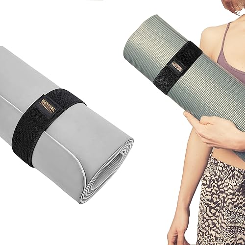 Adjustable Heavy-Duty Yoga Mat Strap - Elastic Bungee Wrap Organizer for Workout, Exercise, and Pilates Mat Storage