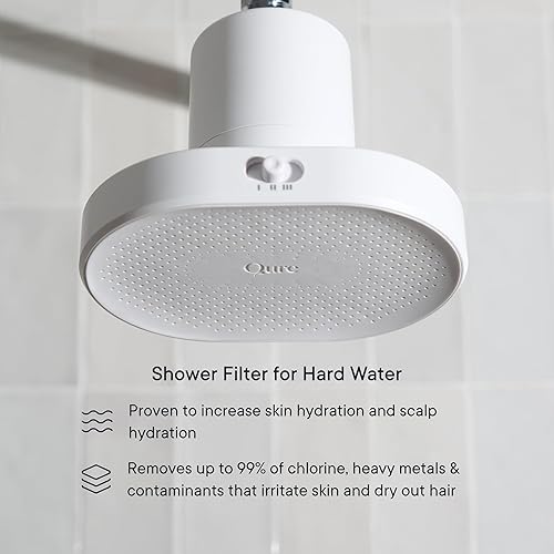 Miniatura 3 de Qure Cabezal de ducha filtrado para el cuidado de la piel con filtro de agua para hidratación del cabello y la piel en 8 semanas, elimina el 99% de