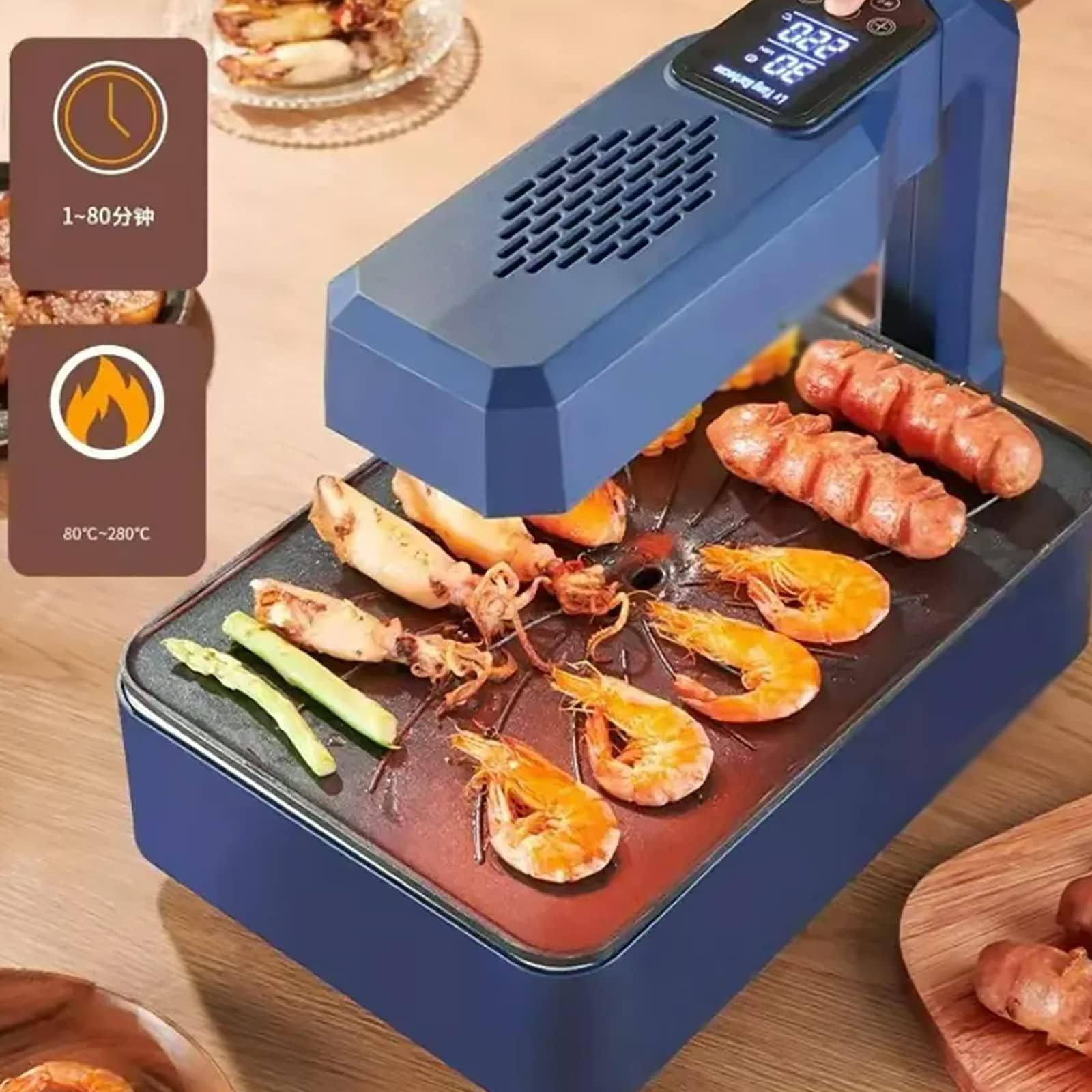 Parrilla Electrica Sin Humo para Interior Antiadherente