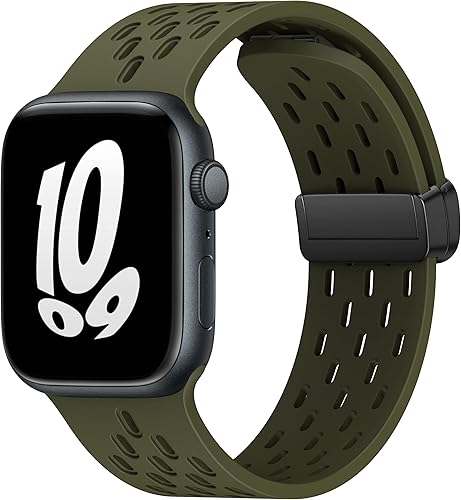 Miniatura 7 de Correa deportiva magnética antisudor para Apple Watch, correas de silicona impermeable y transpirable. Para compatible con iWatch Ultra SE Series