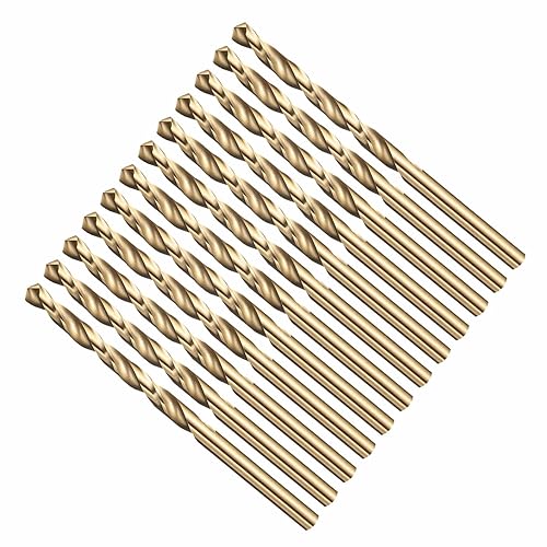 Miniatura 13 de Broca, diámetro de corte de 7/16 pulgadas (0.437 in), 4241 brocas HSS negro y dorado, ángulo de corte de 118° versátil