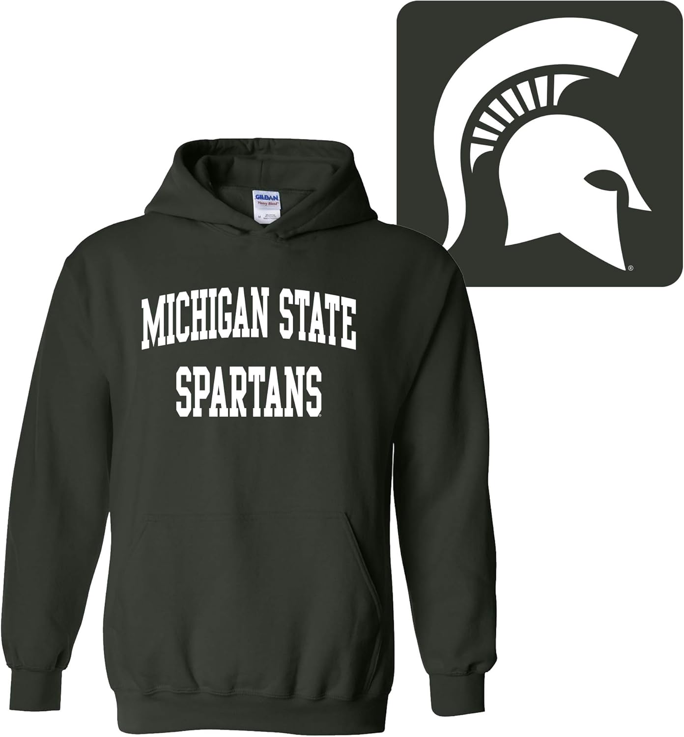 UGP Campus Apparel Women's Iowa Hawkeyes Black Long Sleeve Hooded Tee Shirt - Tigerhawk and Script Hawkeyes in Gold Glitter