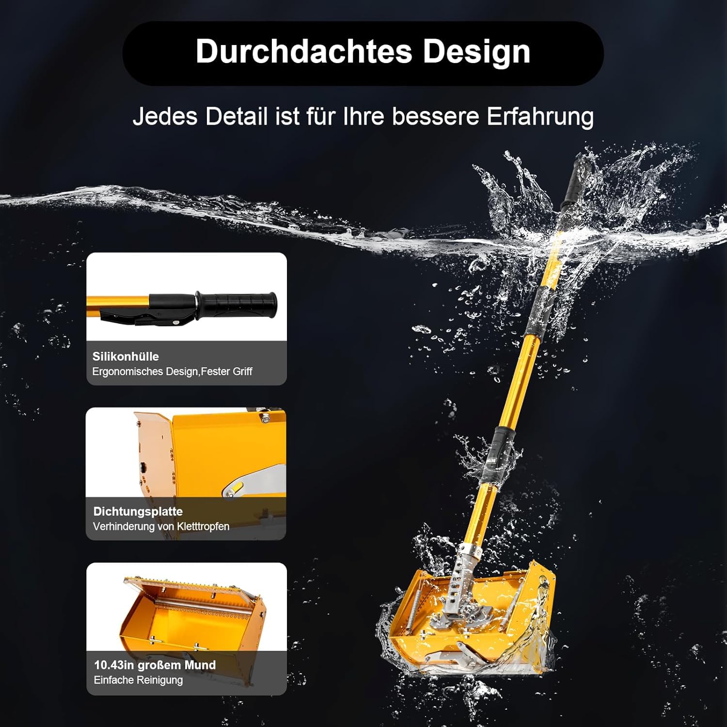 Drywall kielnia do suchej zabudowy, zestaw do wykańczania płaskich uchwytów, regulowane narzędzia do tapiowania, zestaw szpachli powierzchniowych z szybkim przełącznikiem teleskopowym, 4 pozycje