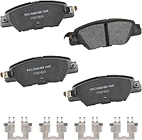 Vista 251 de Pastillas de freno traseras cerámicas Bendix Premium SBC1337 para Cadillac CTS 2014-2008, SRX 2016-2010, Chevrolet Camaro 2015-2010, Saab 9-4X 2011