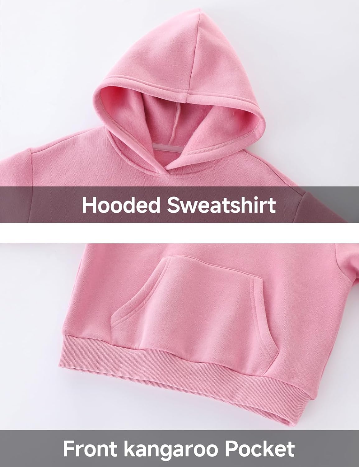 Girls Hoodies Fleece Long Sleeve Oversized 5-14Y - Image 4