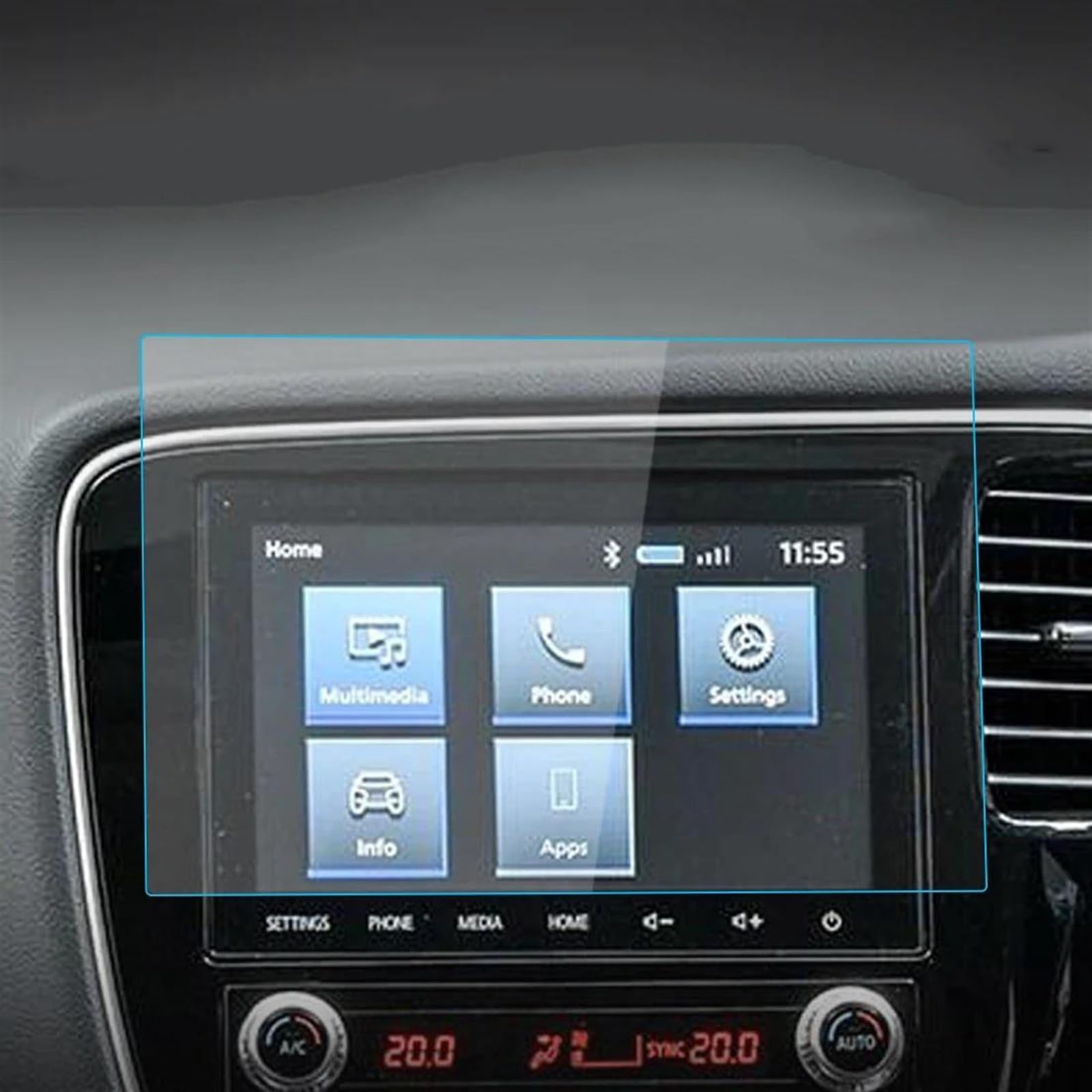 Pellicola Protettiva in Vetro temperato per Console Mitsubishi Outlander 2018-2023 navigatore Automatico per Auto (Si