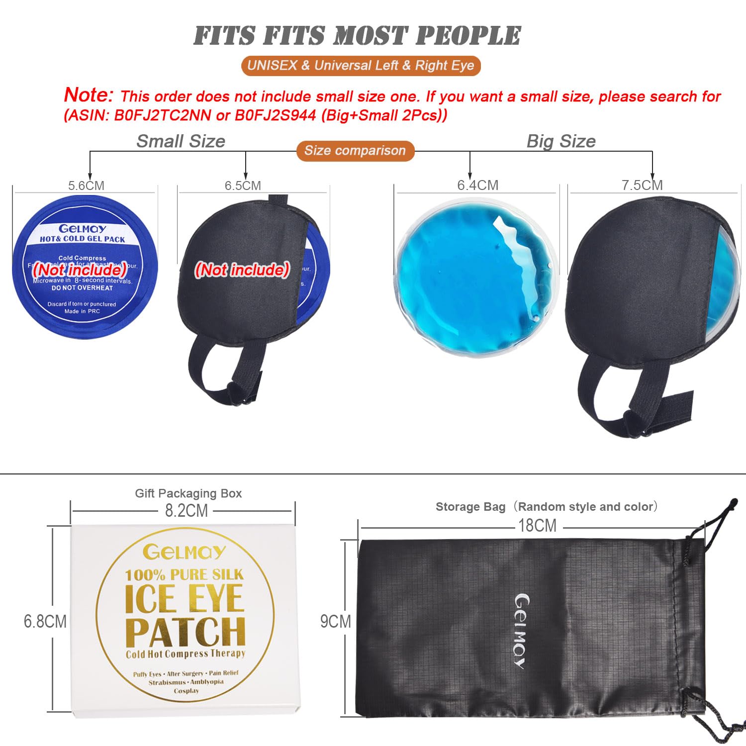 Amazon.com: Cooling Eye Patches for Puffy Eyes, Pure Silk Ice Eye