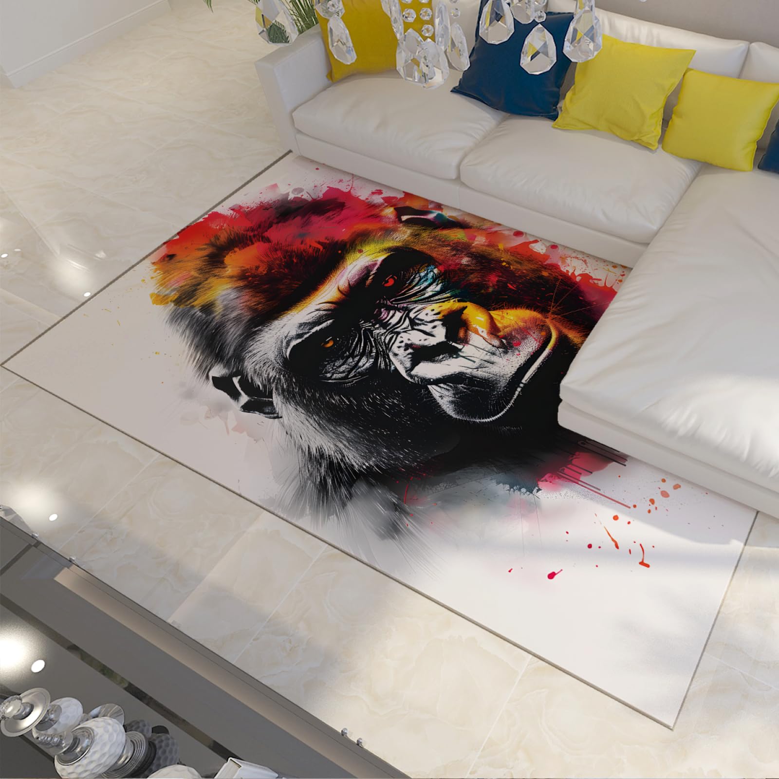 Tapis animal grand jeu pour salon et chambre de garçons moderne 60x180cm