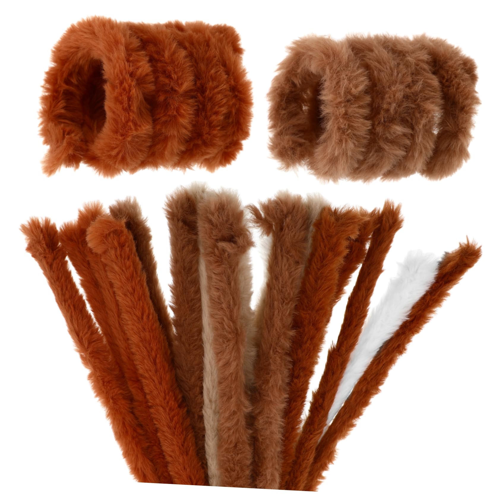 Garneck Flexible Craft Sticks 10pcs Chenille Pipe Cleaners Fuzzy Twisting Sticks Chenille Stems for Boys and Girls DIY Crafting Accessories