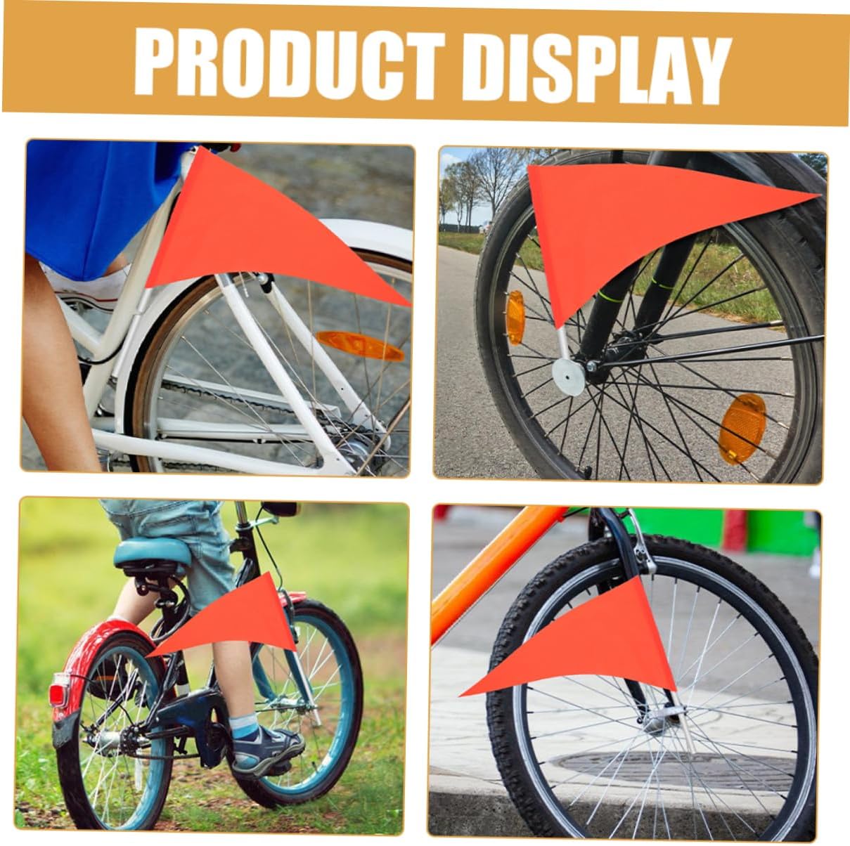 KESYOO 4sets Cycling Safety Flag Bike Warning Flag Durable Water-resistant Perfect for 5pcs*4