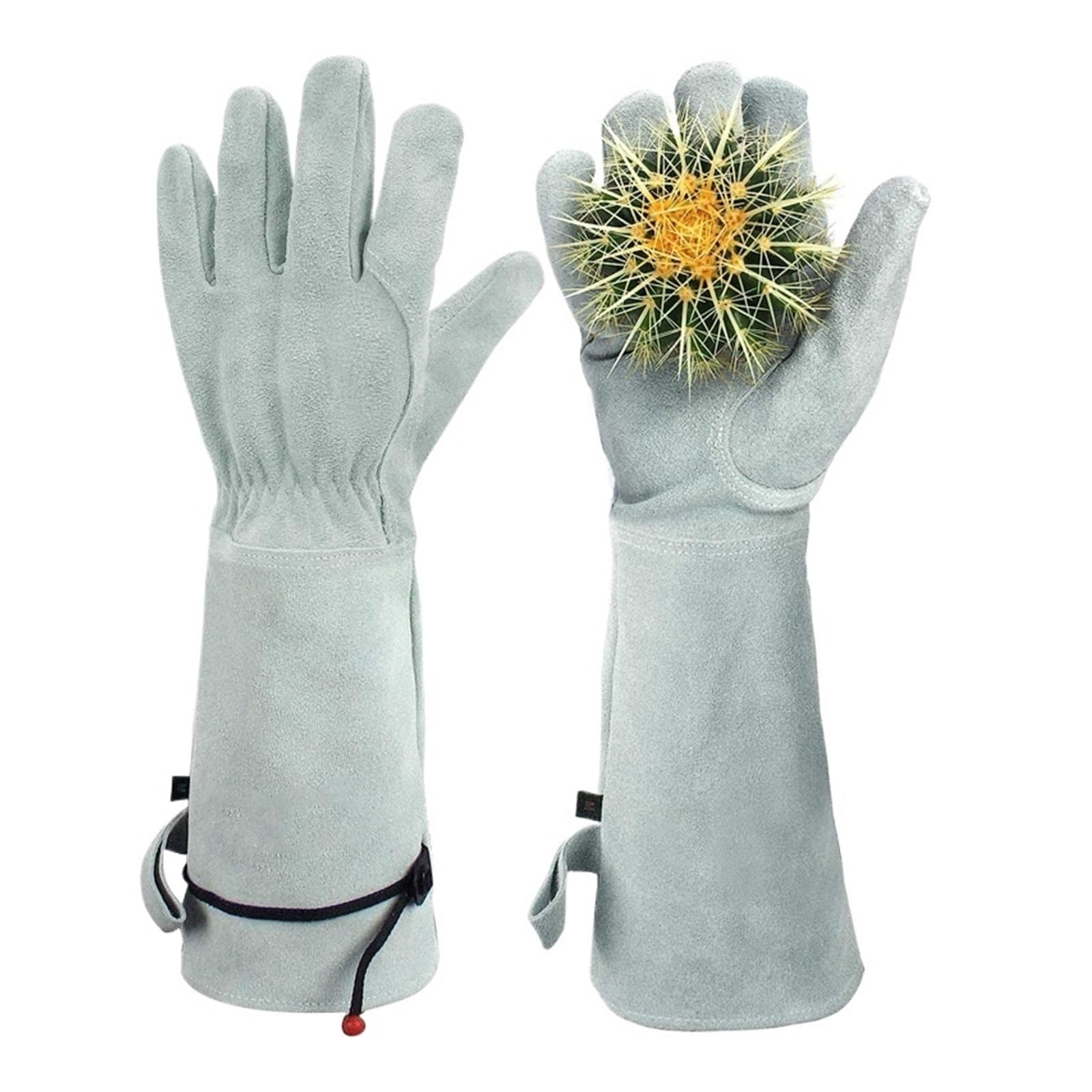 Langschlauch-Gartenhandschuhe, durchstichfester Arbeitsschutz, verschleißfest, for Baustellen(Gray)