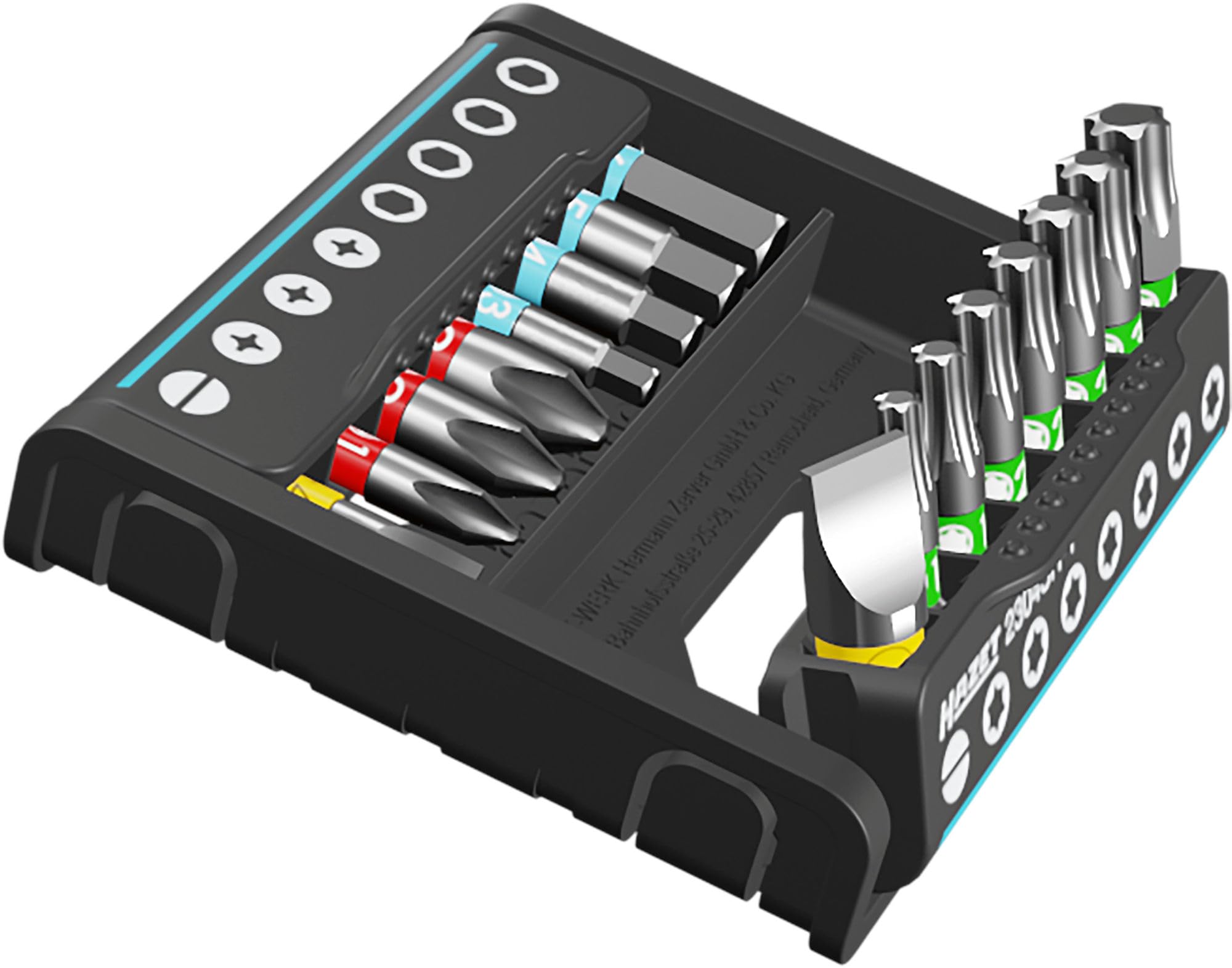 HAZET - Smart Holder 2304SH-11| Practical Tool Holder 8 Pieces | Output: 6.3 (1/4 Inch) | Storage Of Metal Parts, Order In The Workplace, Safety | Made In Germany - 2