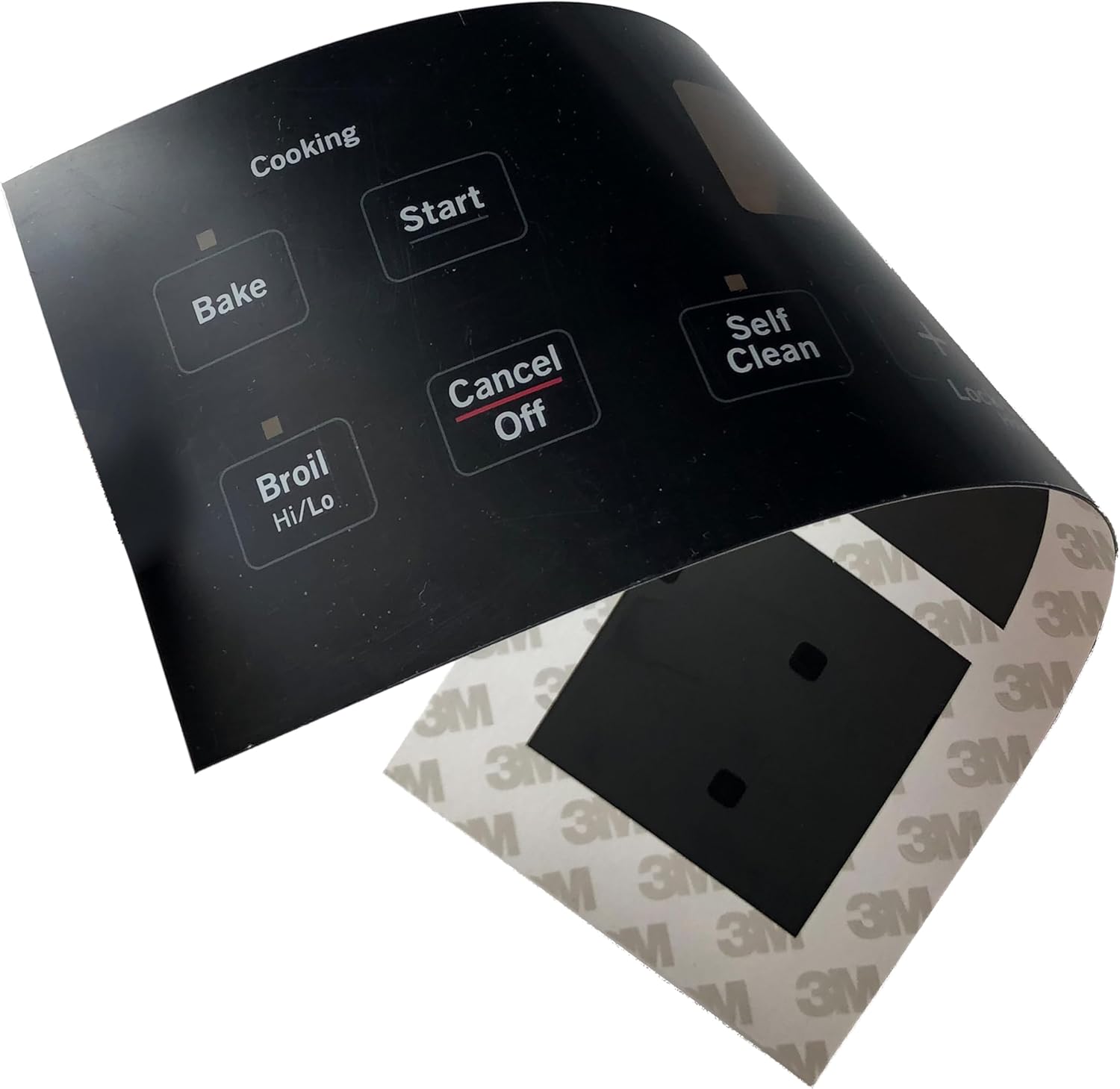 Direct Replacement for GE WB27T11511 Range Faceplate Graphics - Black - AP5803548, 3026233, PS8767127