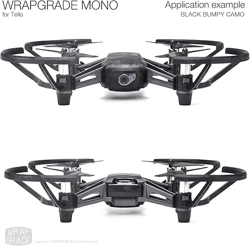 Miniatura 3 de Wrapgrade Mono Skin compatible con Tello (negro Bumpy Camo)