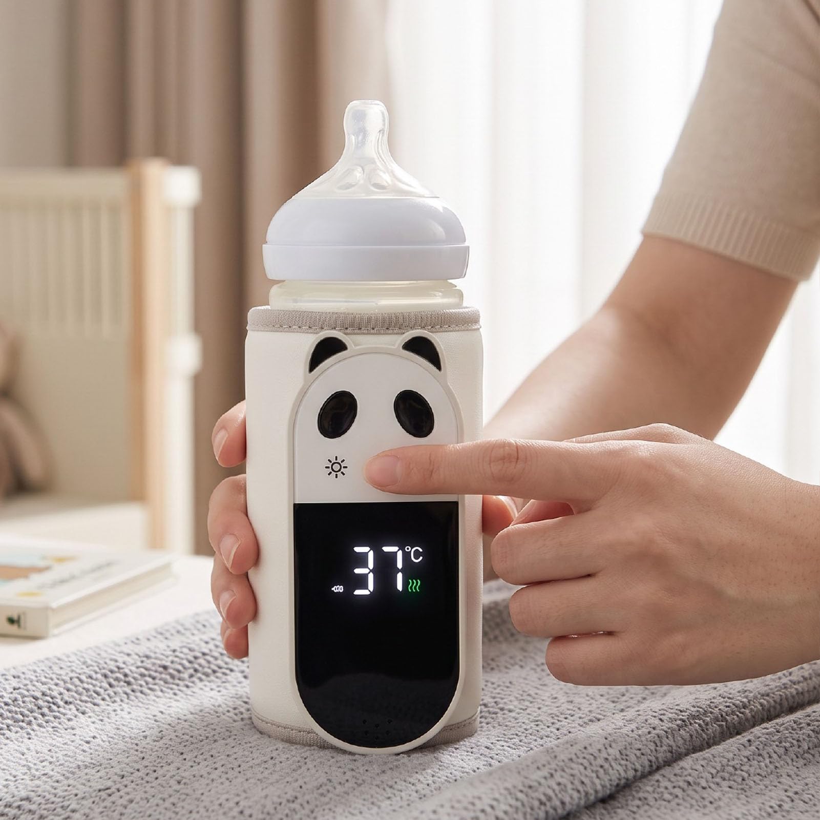 Scaldabiberon Portatile con 6 Impostazioni di Temperatura
