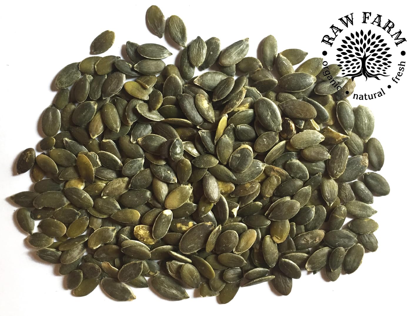 Raw Farm – Semillas de calabaza peladas – 500 g – variedad estiria – sin gluten – sin soja – origen UE