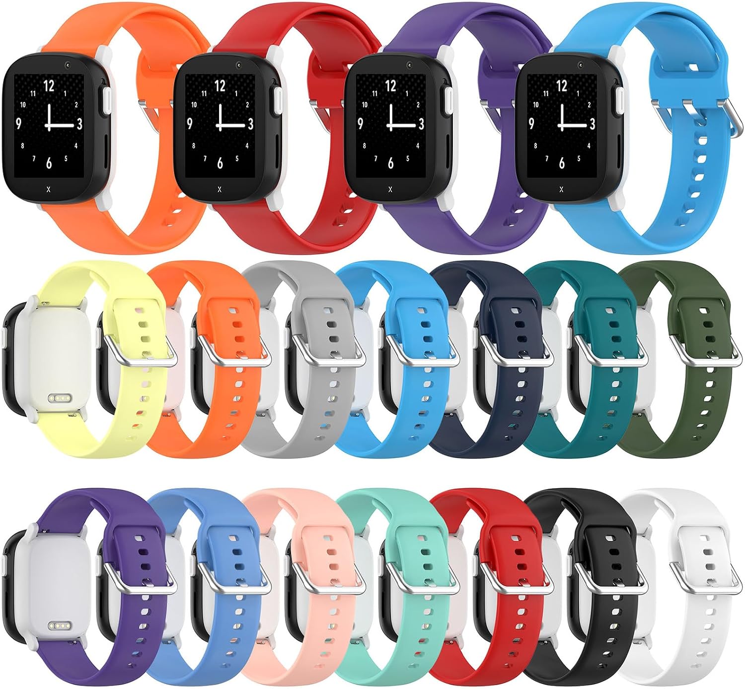 ljhnba Silicone Watch Strap for Kids Long Lasting & Versatile Rubber Bracelet Suitable for Daily Use for Play