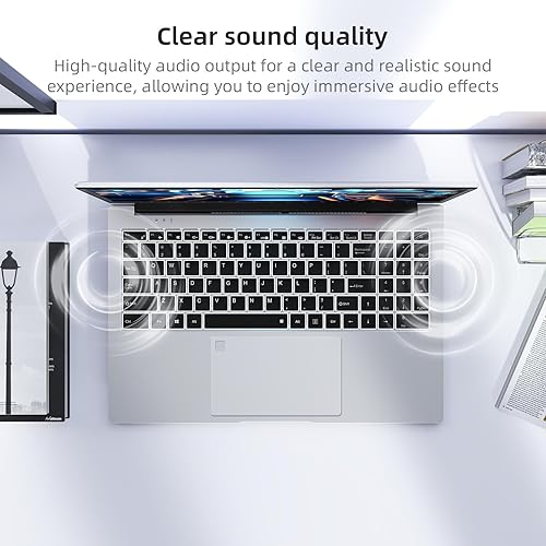 Miniatura 3 de JUSTTHINK Portátil de 14 pulgadas, 8 GB de RAM, SSD de 256 GB, procesador Intel (hasta 2.6 GHz), sistema Windows 11, ranura TF de 2 TB, HDMI, WiFi,