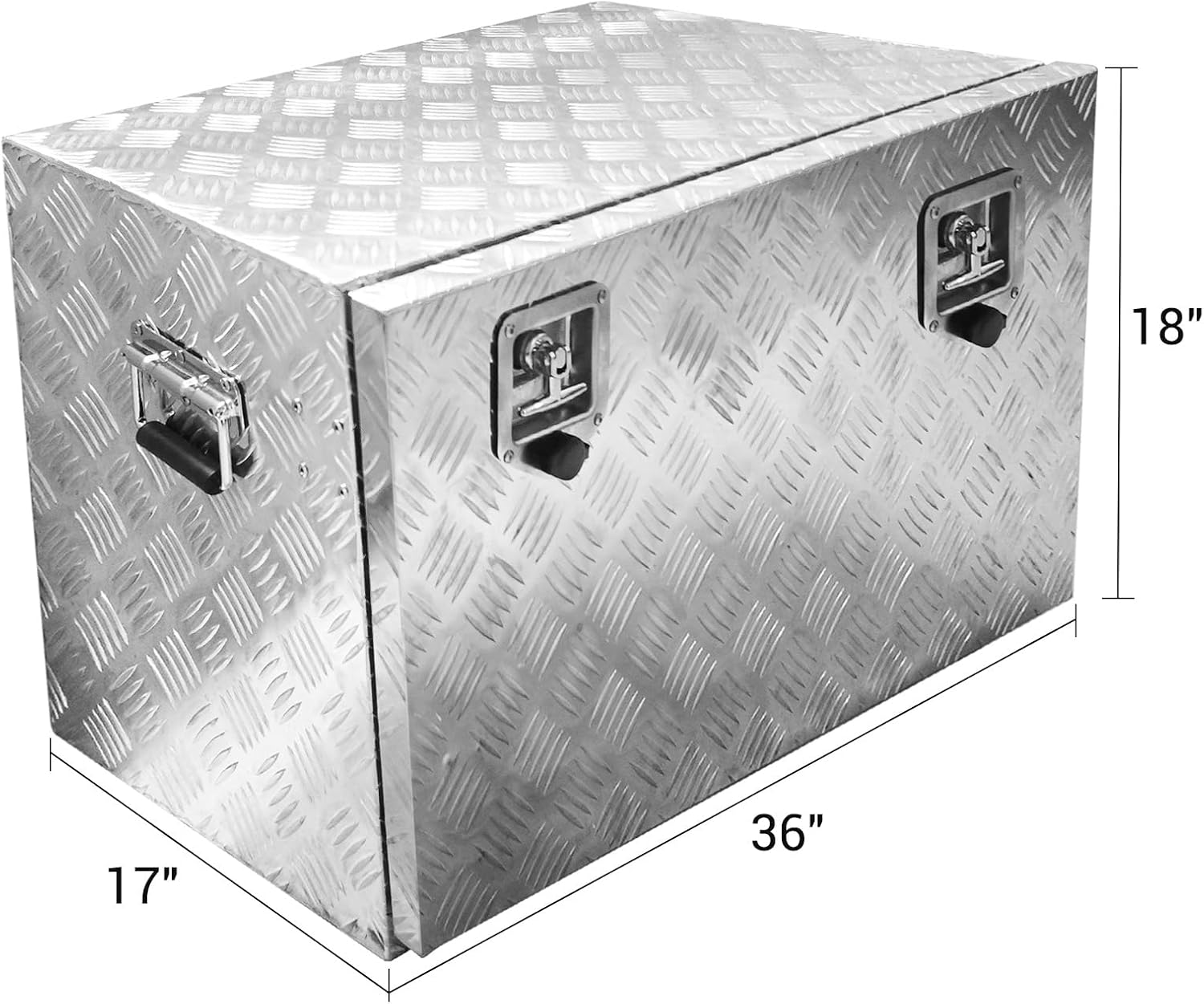 Garvee 30-inch Aluminum Tool Box with dimensions