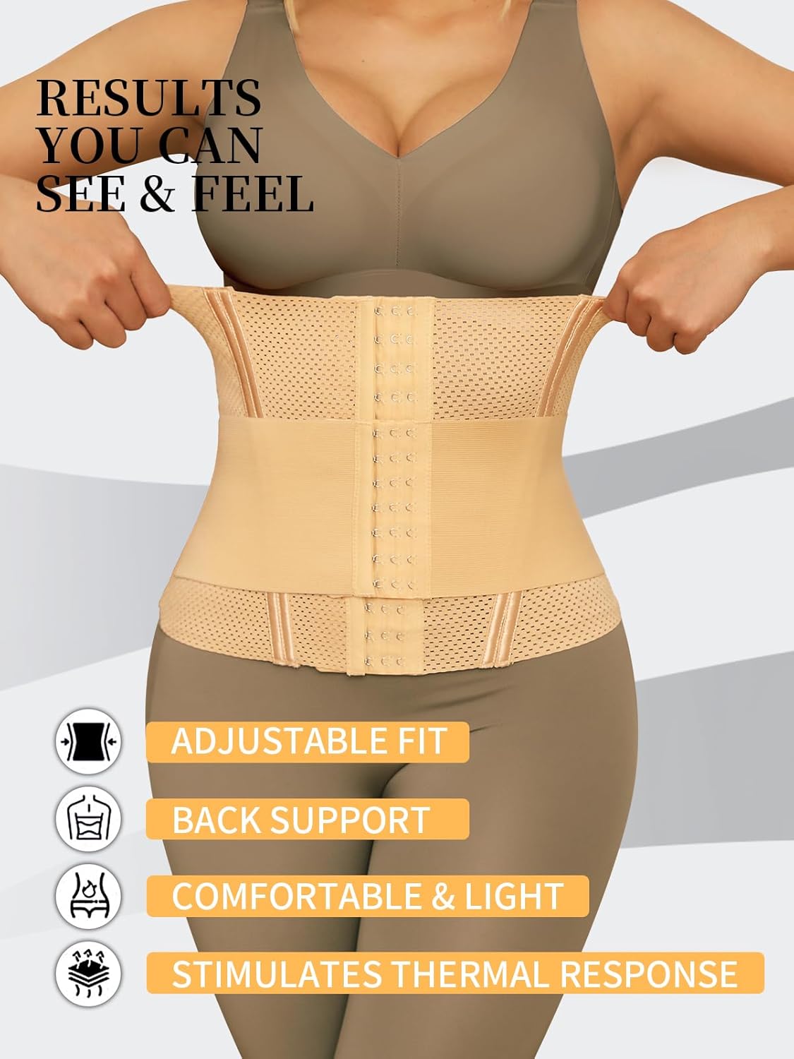 Waist Trainer for Women Men Tummy Control Body Shaper Corset Shapewear Workout Cincher Trimmer Ab Belt - Image 5