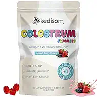 Colostrum Gummies, Grass Fed Colostrum Supplement, 90 Bovine Colostrum Gummies, 45 Servings, Mixed Berry, Sugar-Free