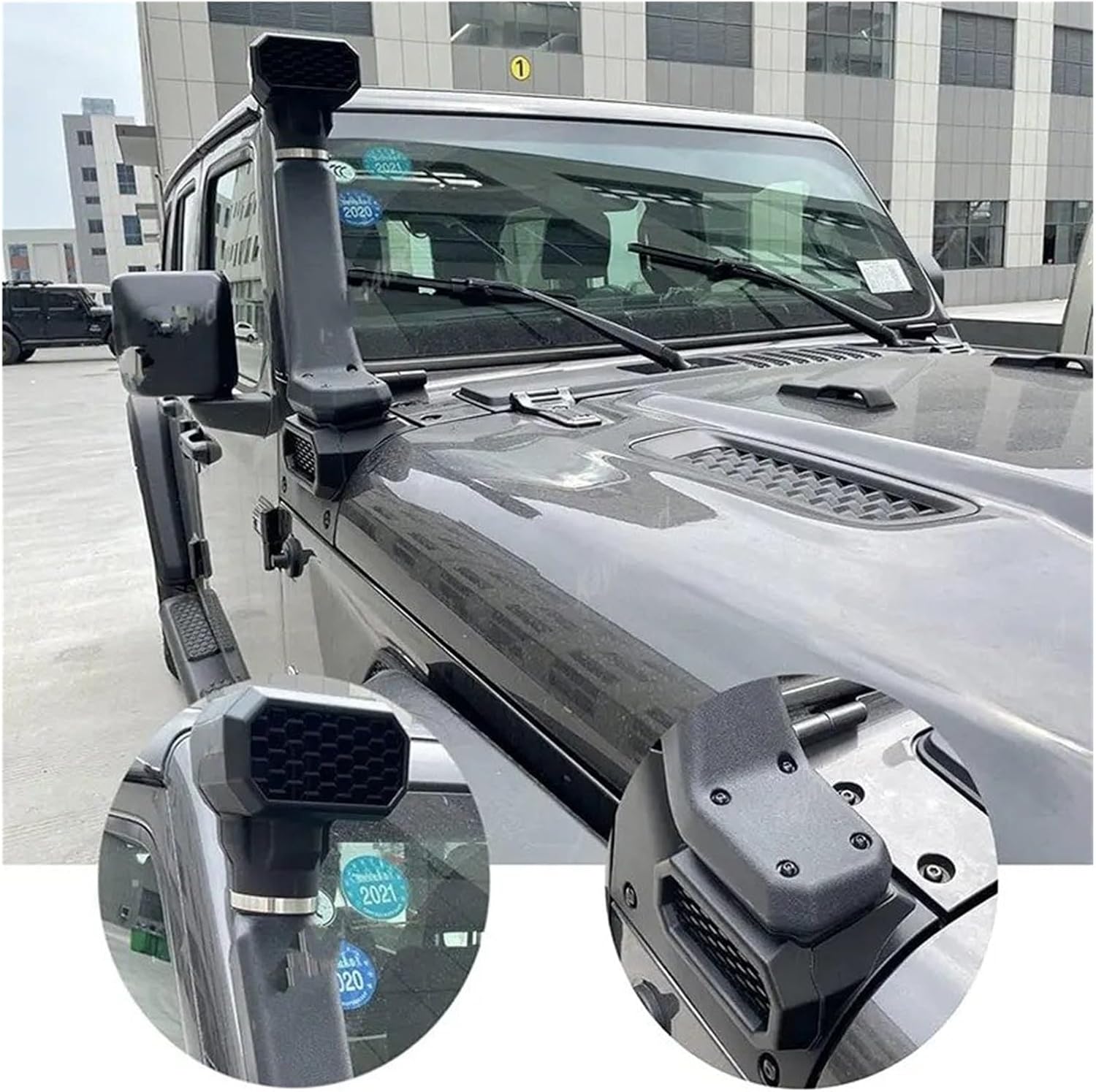 Air Filter Intake for Jeep for Wrangler JL 2018+ Off Road Wading Breath Hose Pipe Car Exterior Accessories Air Ram Intake System Snorkel 4x4 Kit Cold Air Intake Pipe