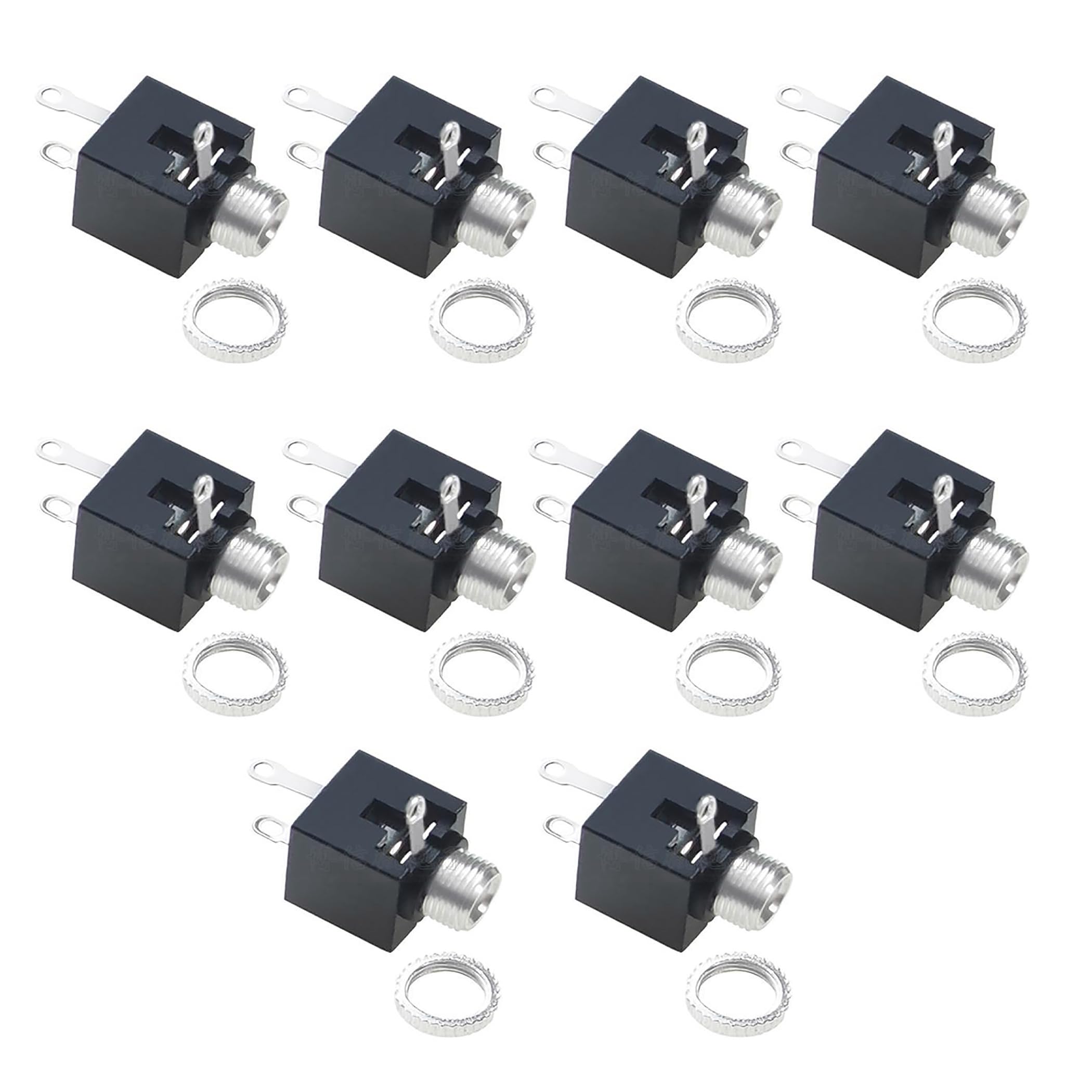 Amazon | HAMILO オーディオジャック メスコネクタ モノラル 約3.5mm 3 