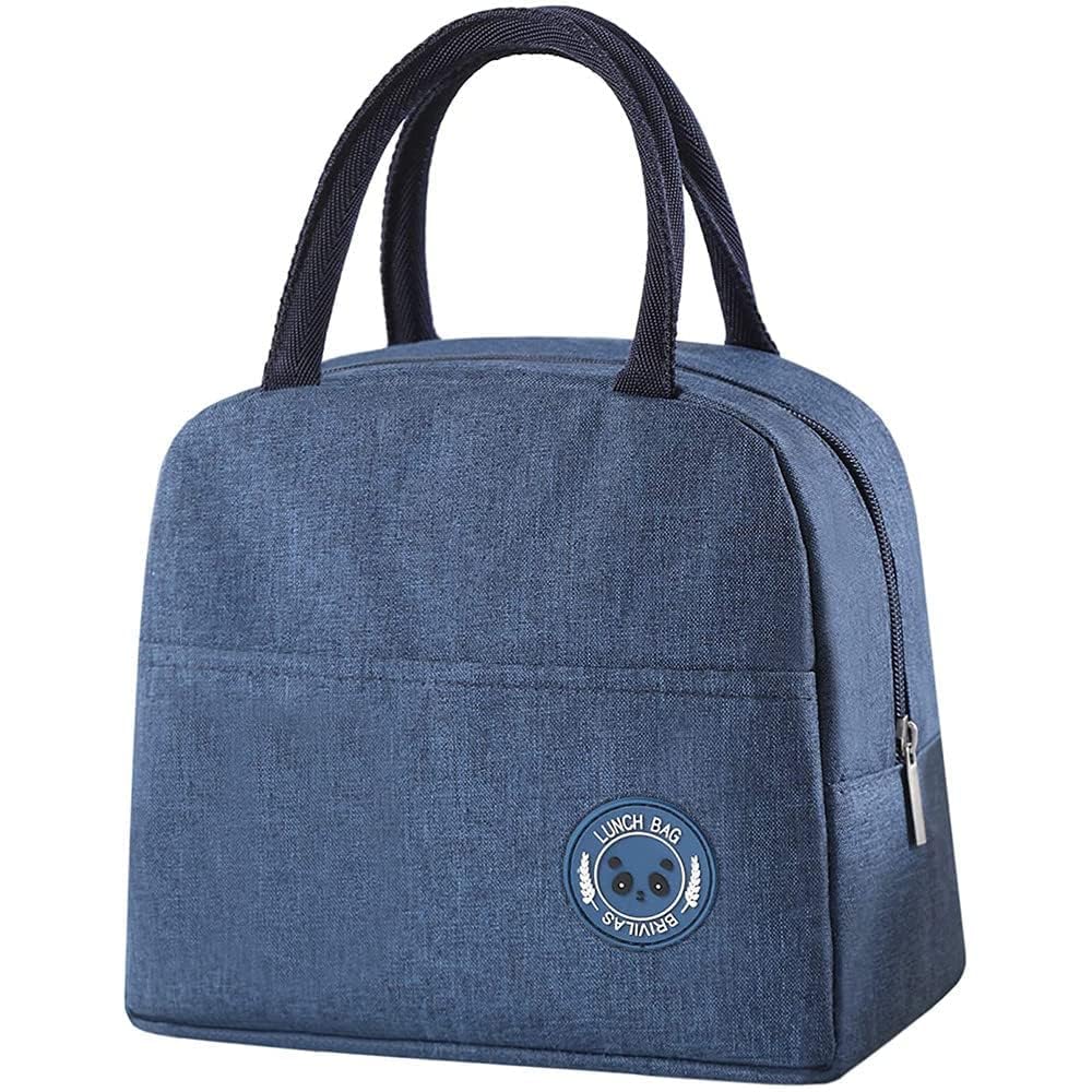 TAGUDA Lunch Bags Small for Women Work, Student Kids to School, Thermal Cooler Tote Bag Picnic Organizer Storage Reusable Portable Lunch Box (PLAIN BLUE LUNCH B.) (B0D8PZ9878) Amazon Price History, Amazon Price Tracker