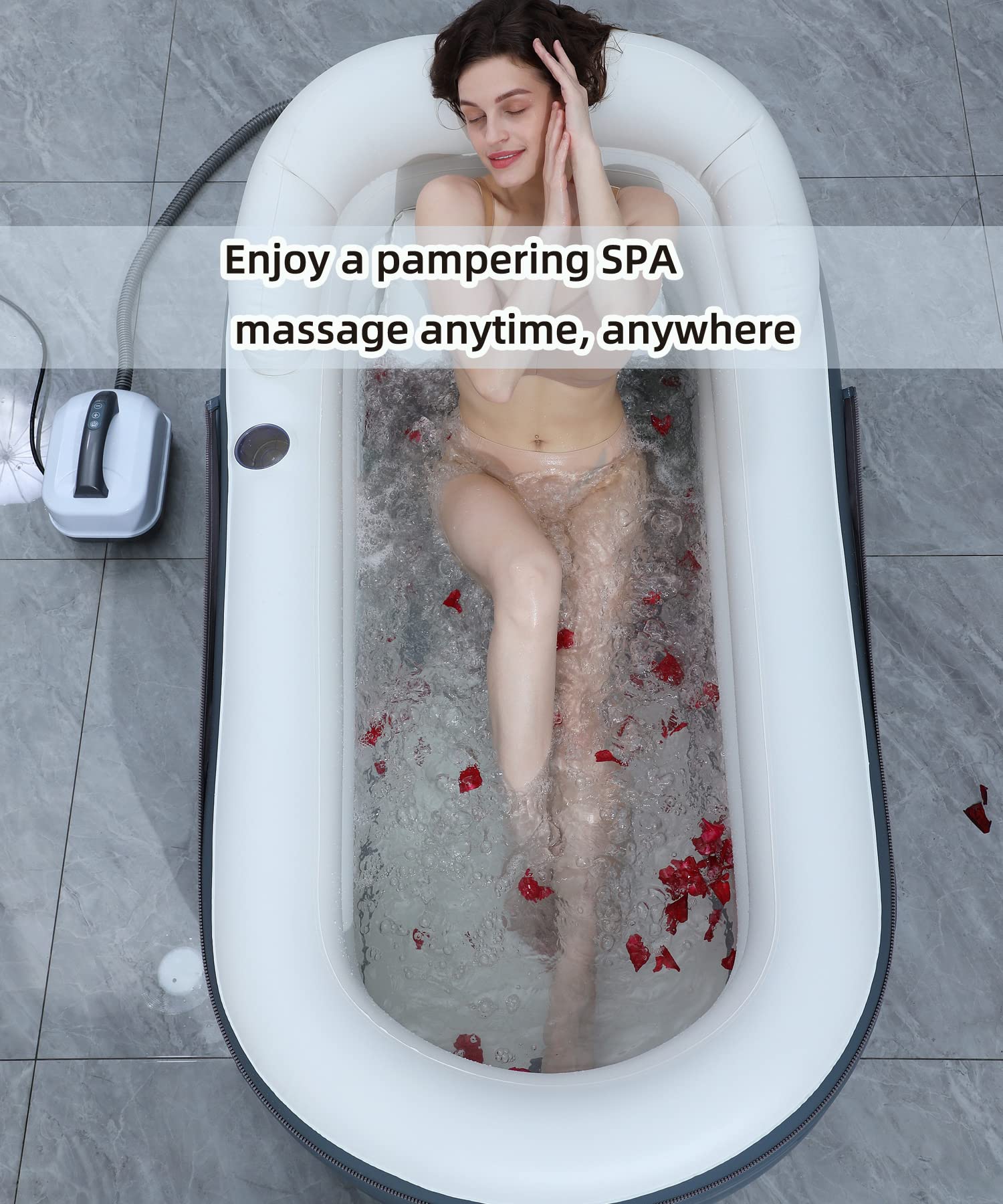 VEVOR Vasca Terapia Ghiaccio Gonfiabile 85cm - Vasca Immersione Fredda Portatile Per Recupero Muscolare - Foto 7